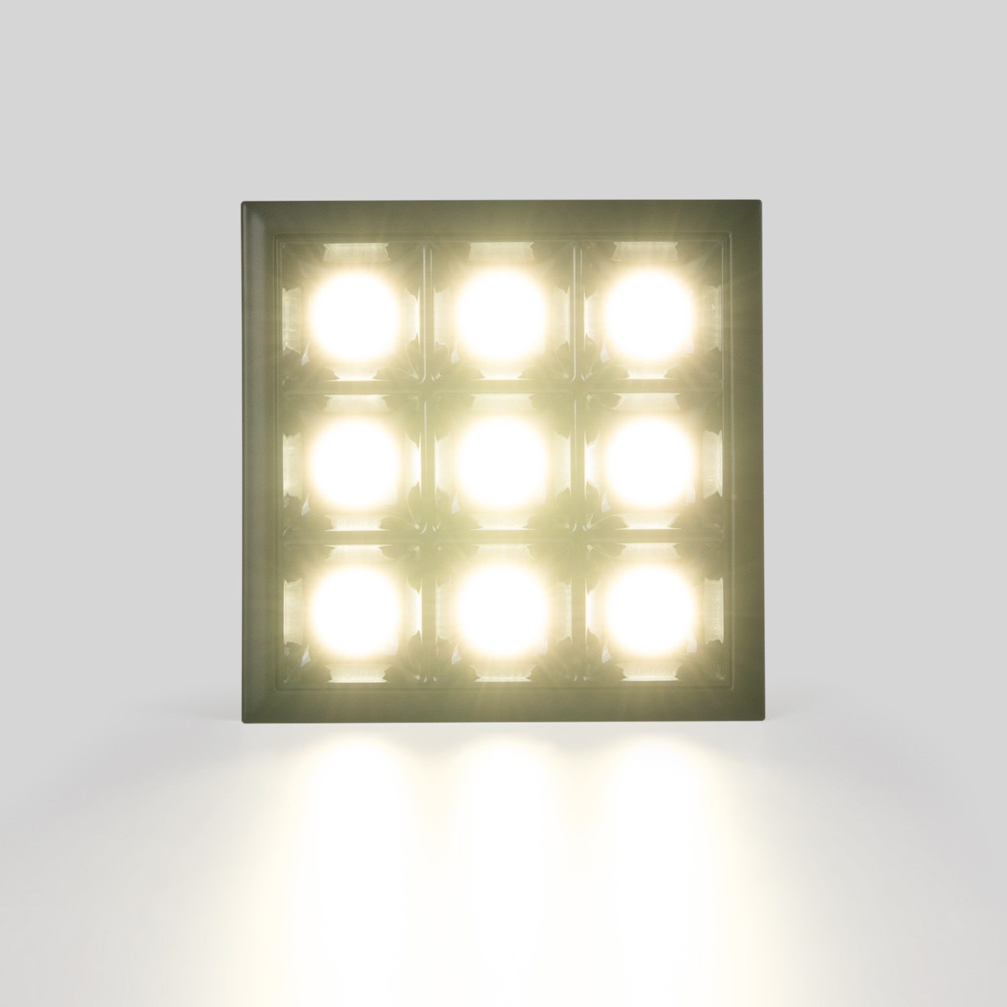 Downlight LED cuadrado empotrable 18W - 9 Focos - UGR18 - CRI90 - Chip OSRAM