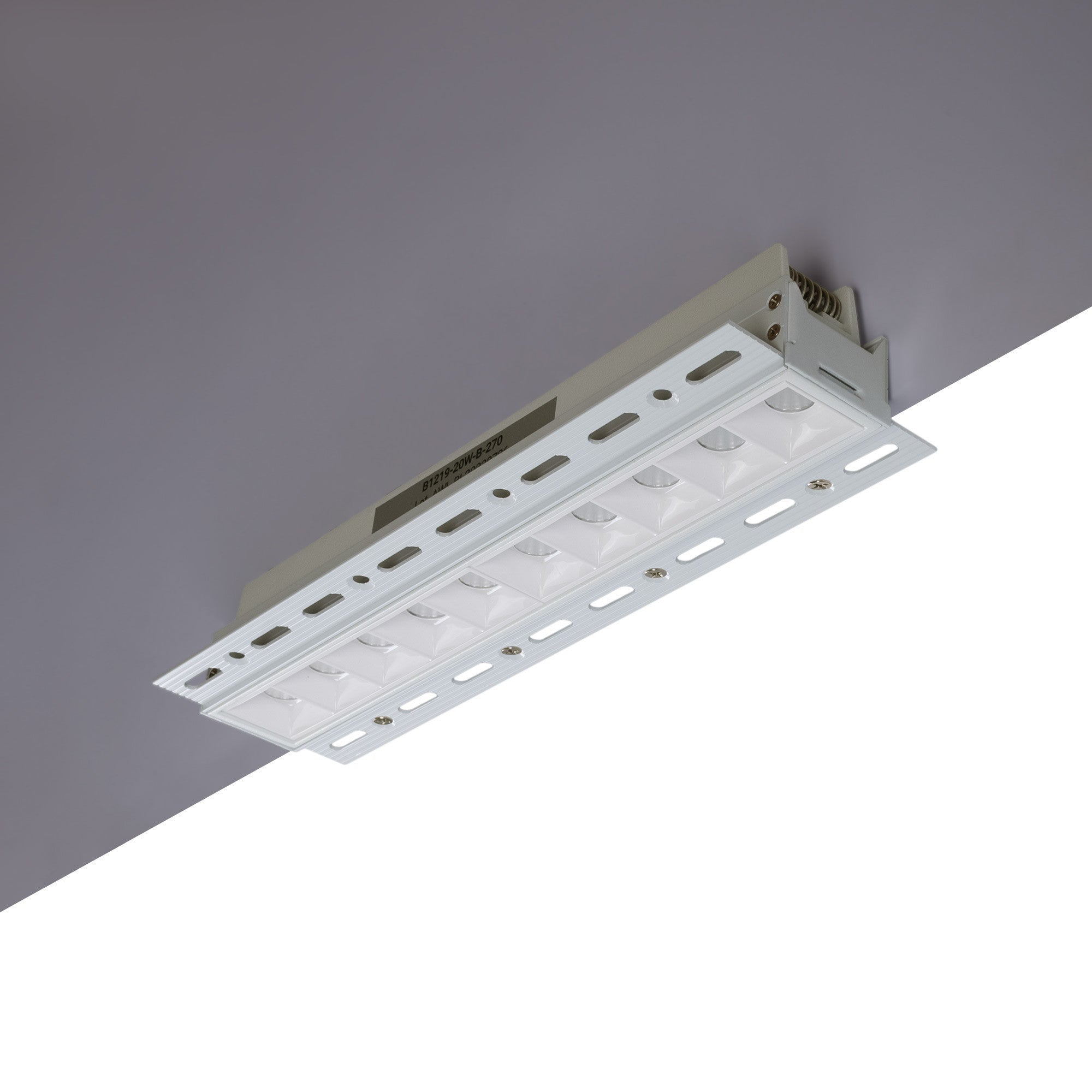 Foco lineal LED trimless / integración - 20W - UGR18 - CRI90