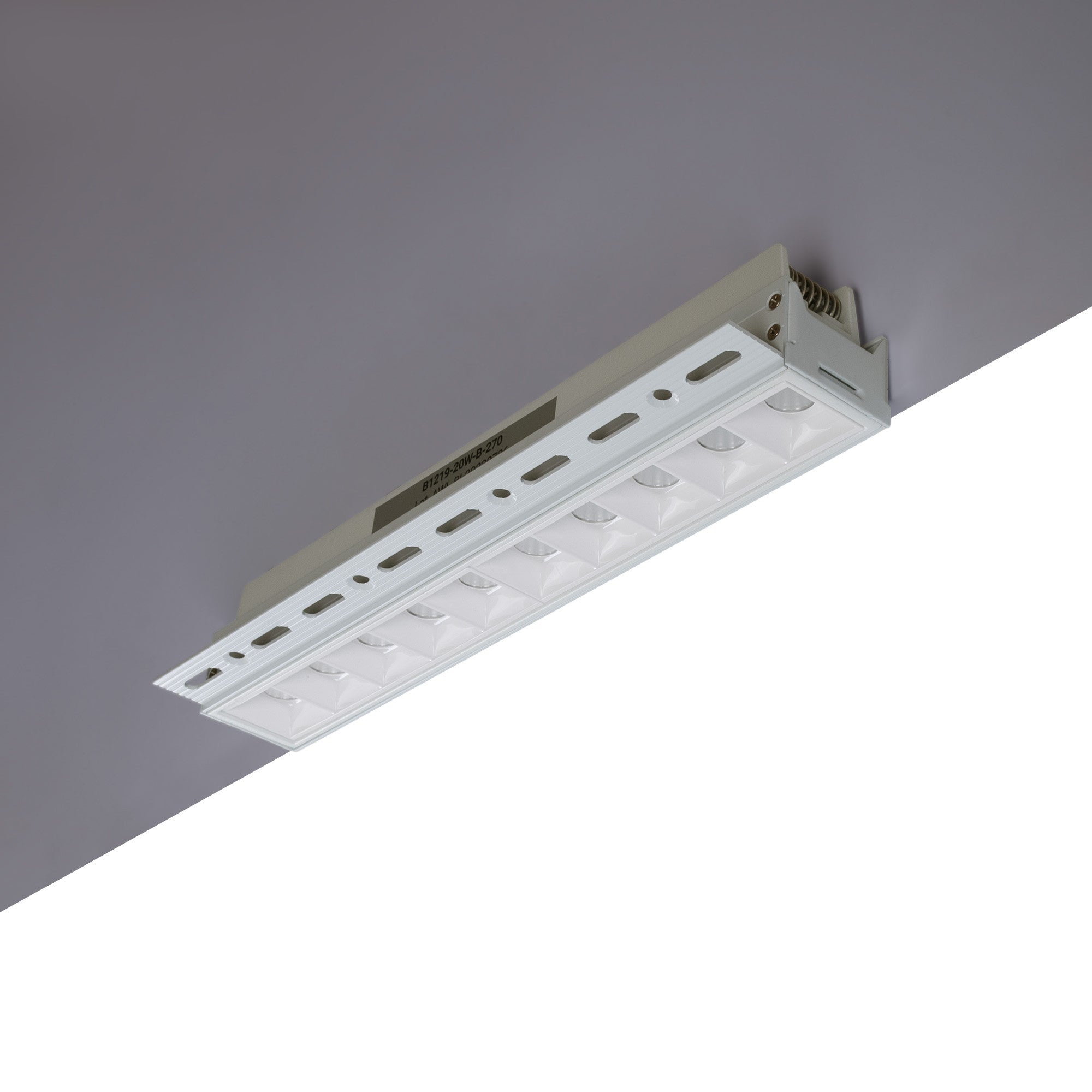 Foco lineal LED trimless / integración - 20W - UGR18 - CRI90