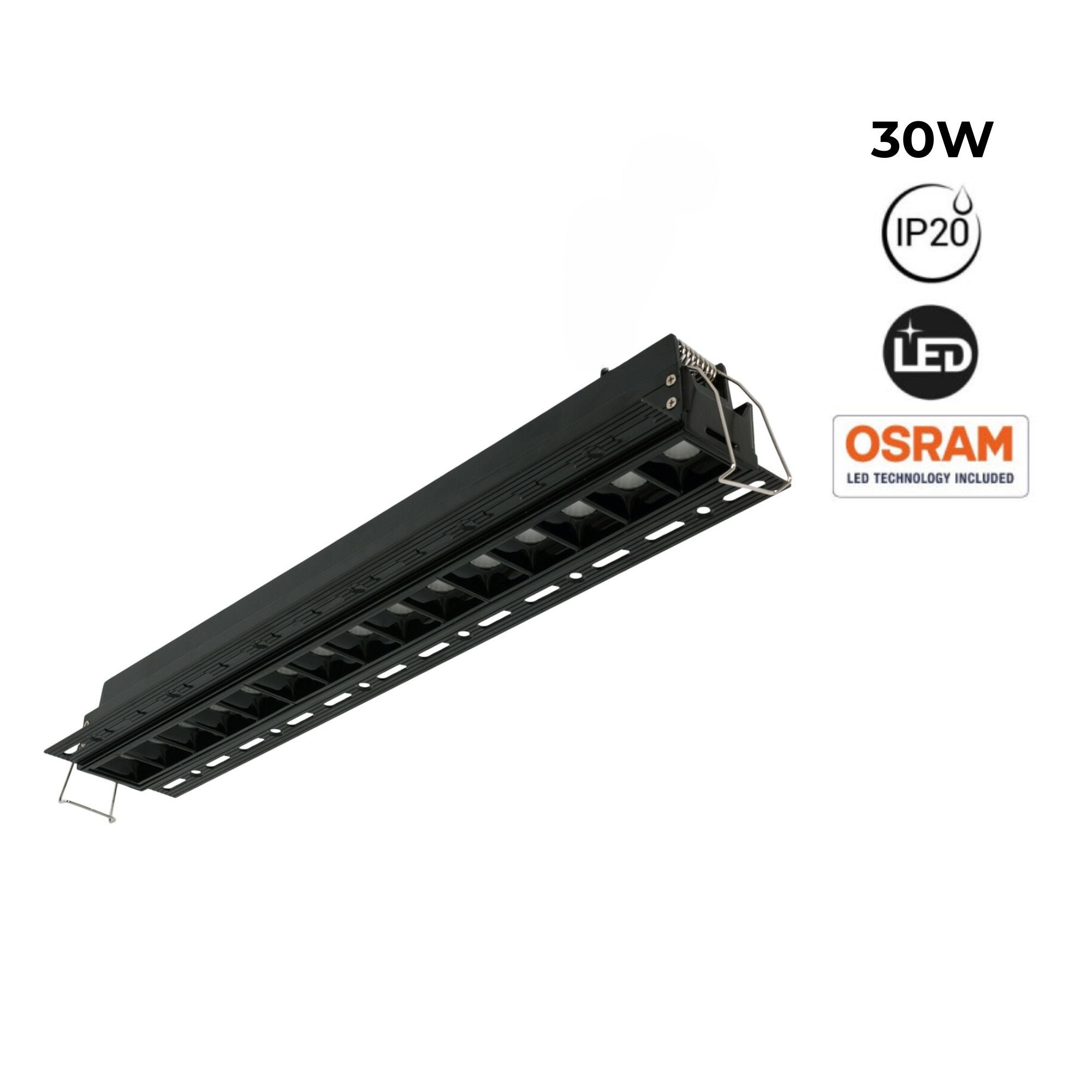 Foco lineal LED trimless / integración - 30W - UGR18 - CRI90
