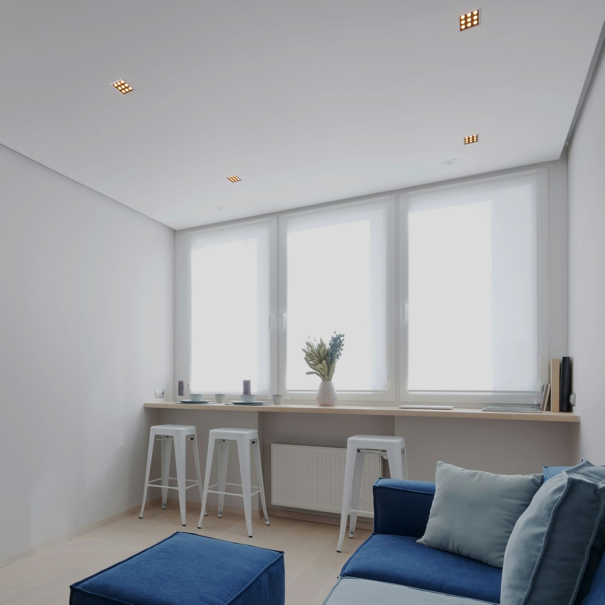Downlight LED cuadrado empotrable 18W - 9 Focos - UGR18 - CRI90 - Chip OSRAM