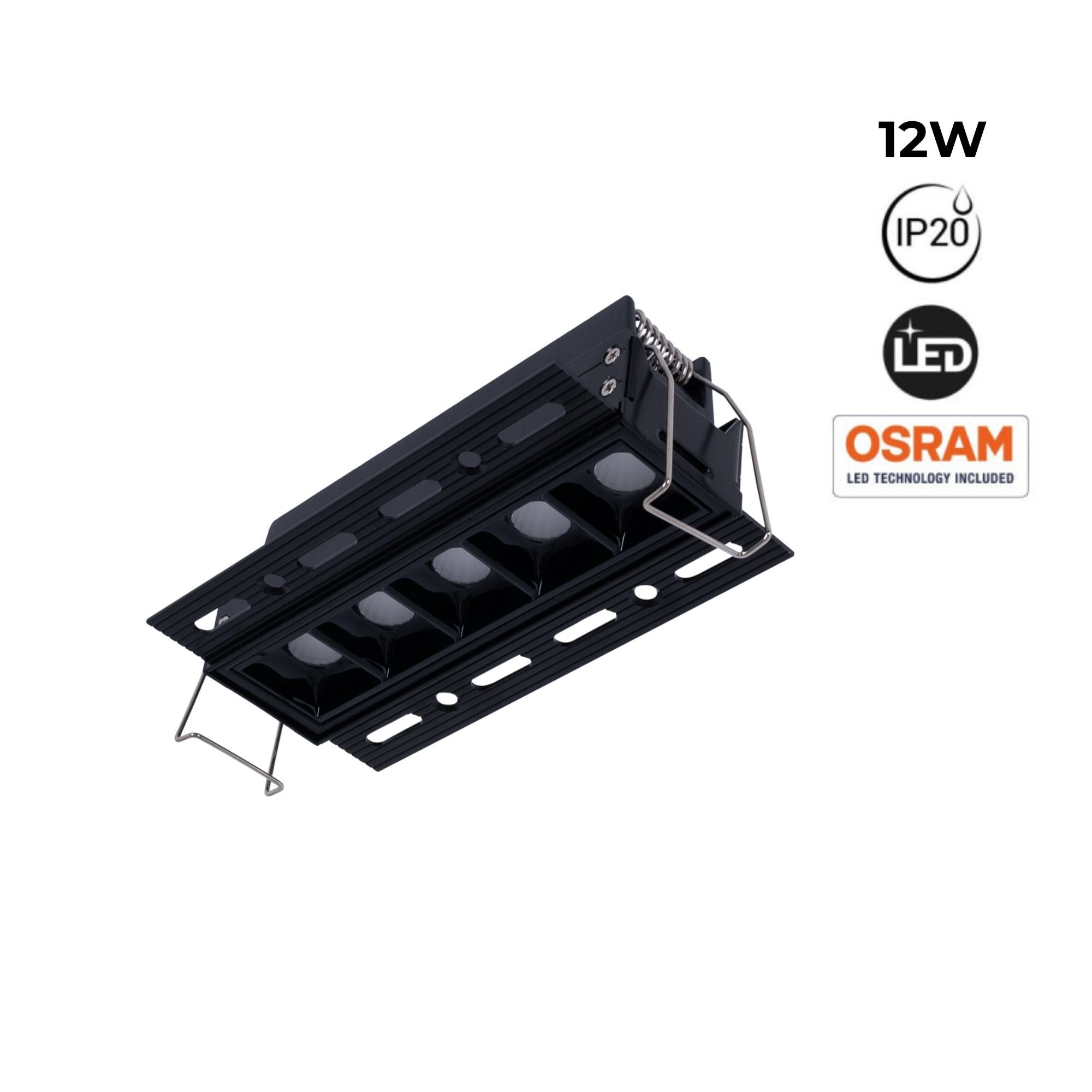 Foco lineal LED trimless / integración - 12W - UGR18 - CRI90