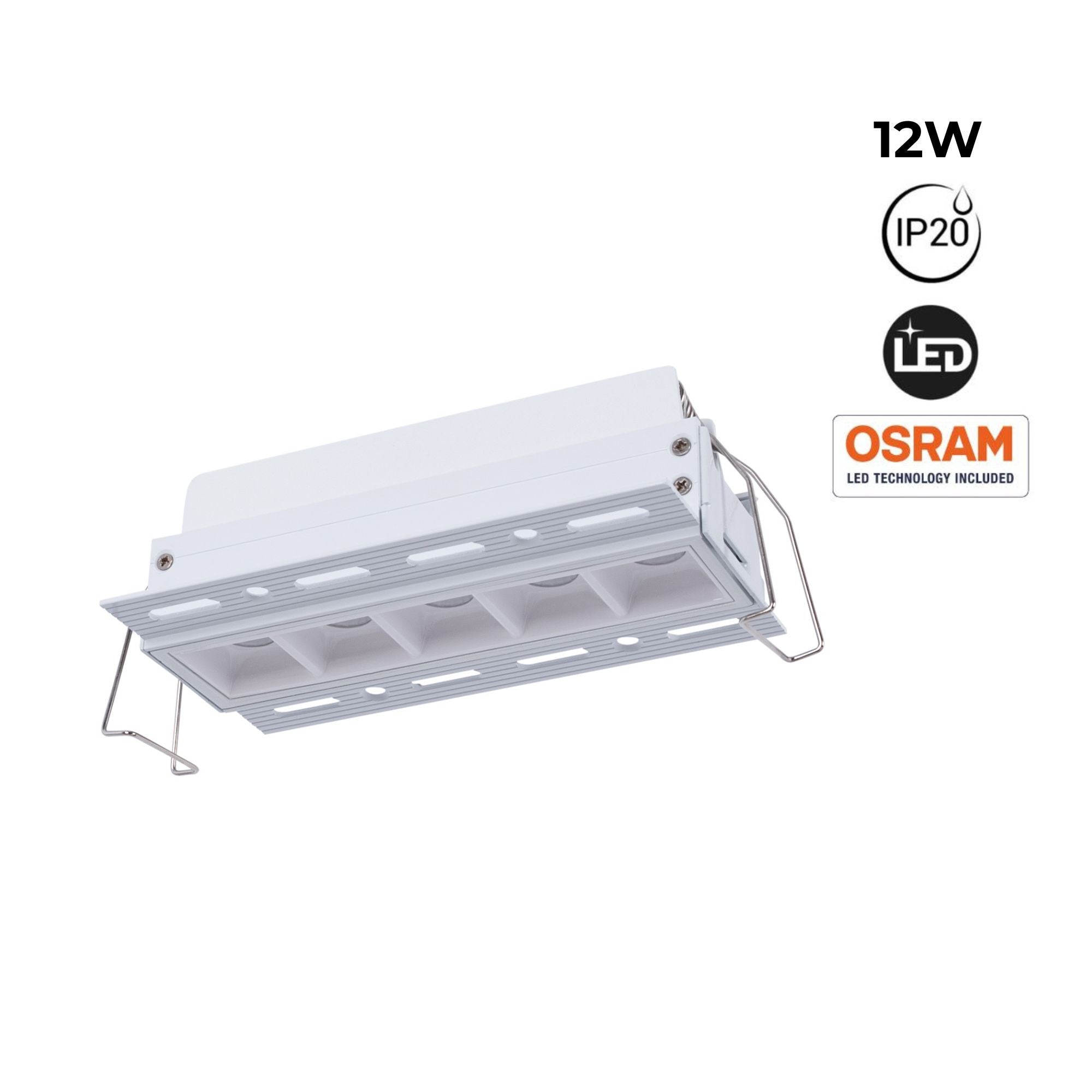 Foco lineal LED trimless / integración - 12W - UGR18 - CRI90