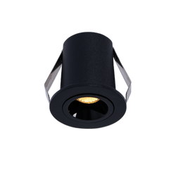 Downlight LED empotrable circular 2W - Chip Osram - UGR18 -  Corte Ø 25mm - Negro
