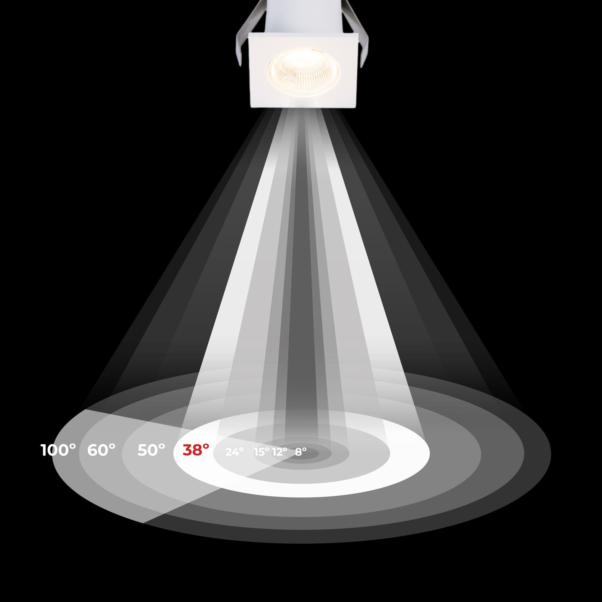 Downlight LED empotrable cuadrado 2W - Chip Osram - UGR18 -  Corte Ø 25mm - Blanco