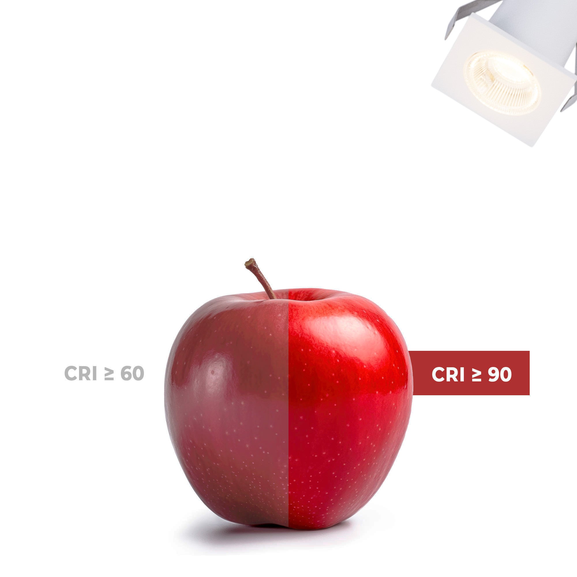 Downlight LED empotrable cuadrado 2W - Chip Osram - UGR18 -  Corte Ø 25mm - Blanco