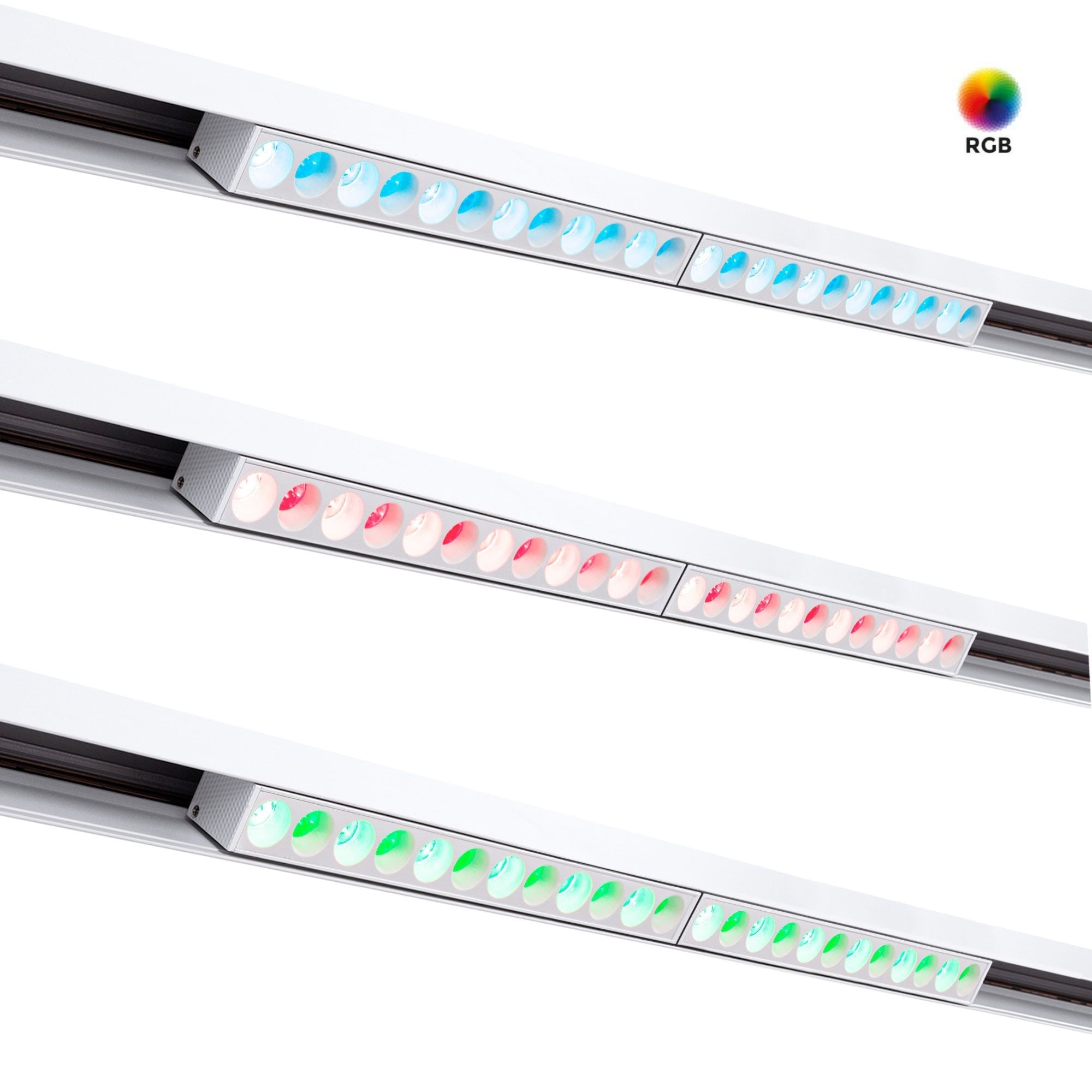 Luminaria lineal para carril magnético RGB + CCT - 12W - UGR18 - Mi Light