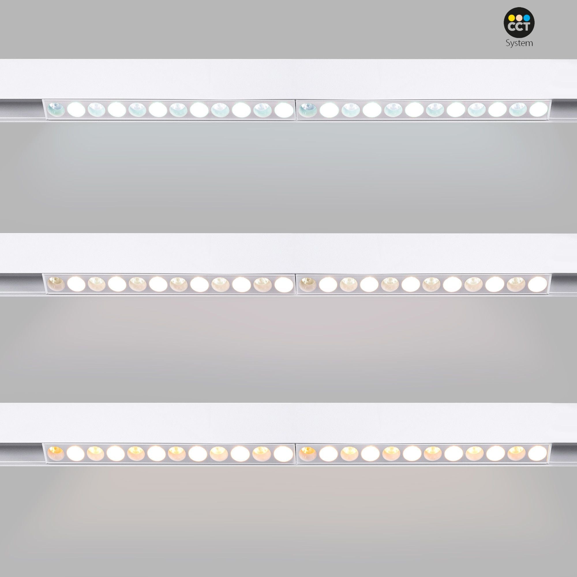 Luminaria lineal para carril magnético RGB + CCT - 12W - UGR18 - Mi Light