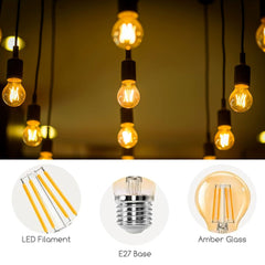 Bombilla LED E27 vintage gold filamento- 4W - 2200K