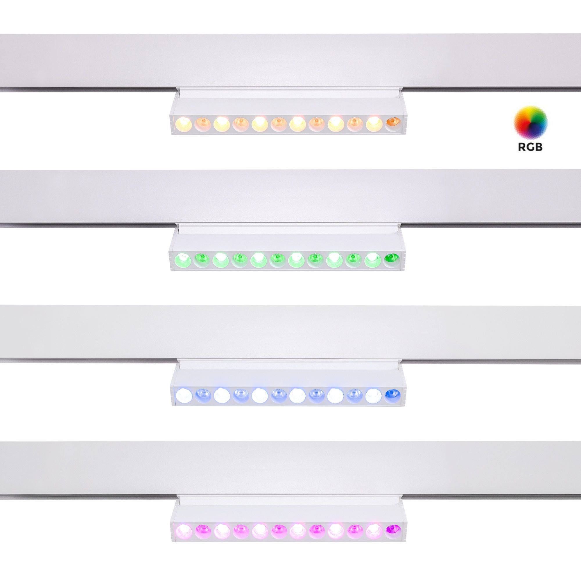 Luminaria lineal orientable para carril magnético RGB + CCT - 6W - UGR18 - Mi Light