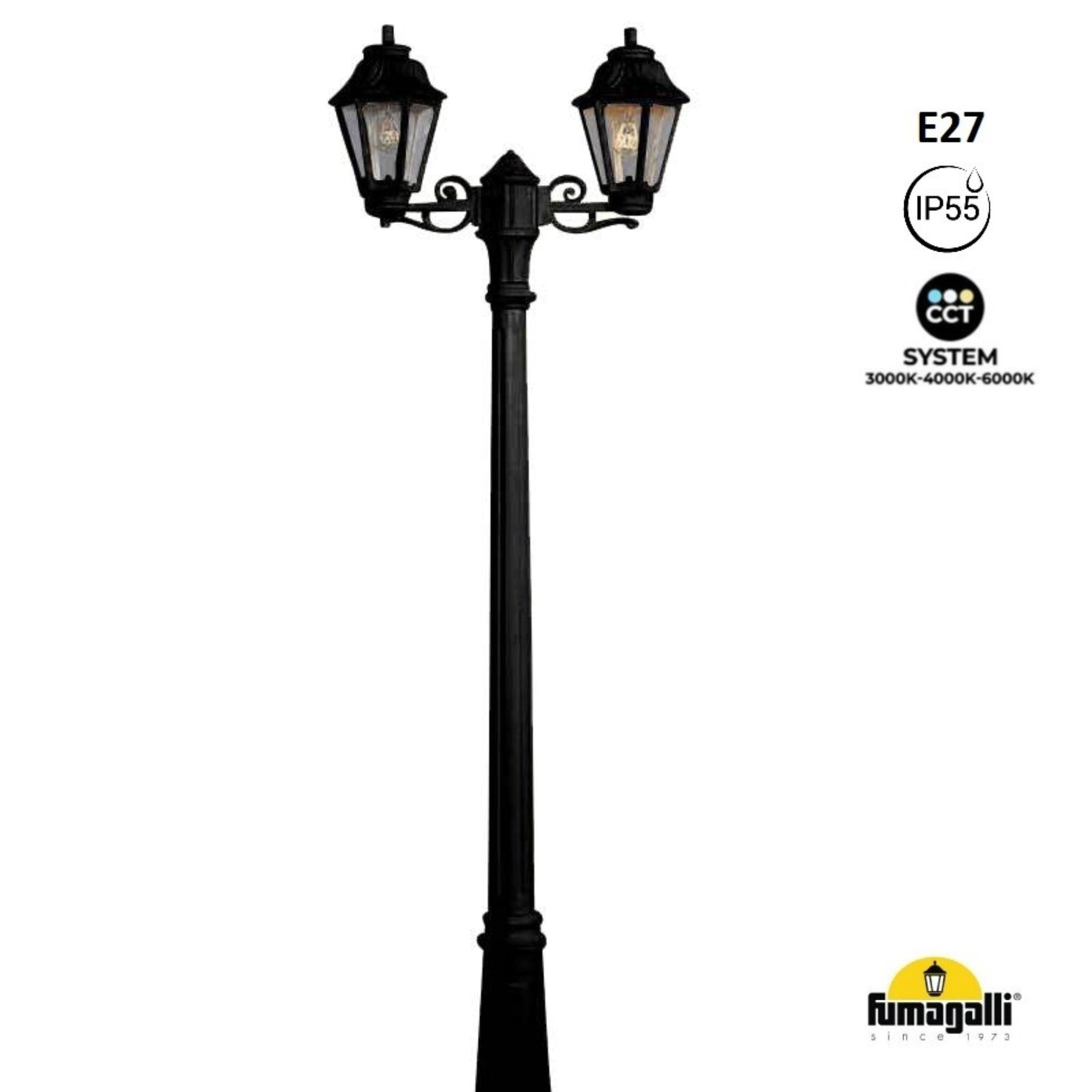 Farola doble exterior FUMAGALLI "Gigi Bisso/Anna" - 2x E27 - CCT - IP55