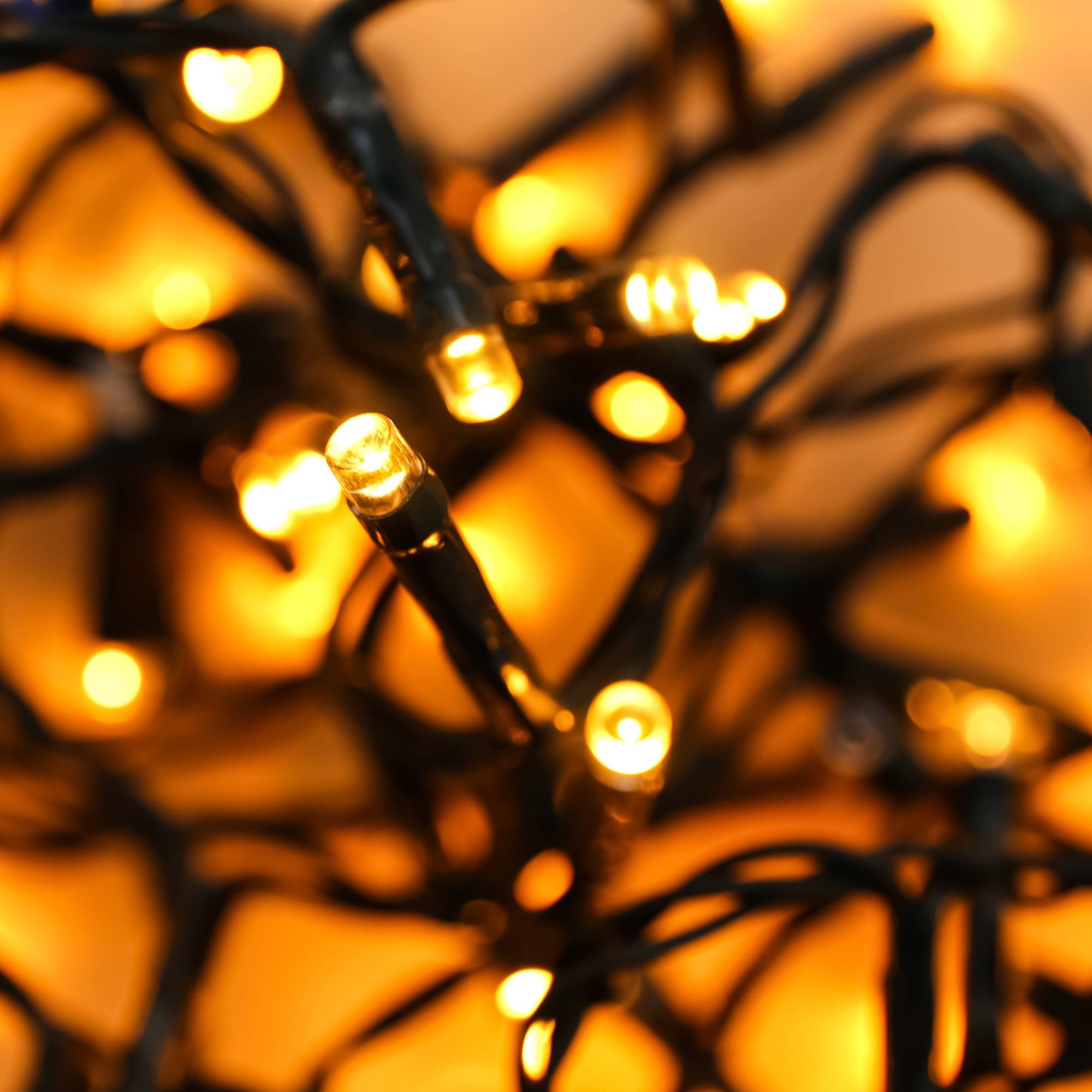 Cortina de luces LED - 1,5m x 90cm - 100 luces - Blanco cálido