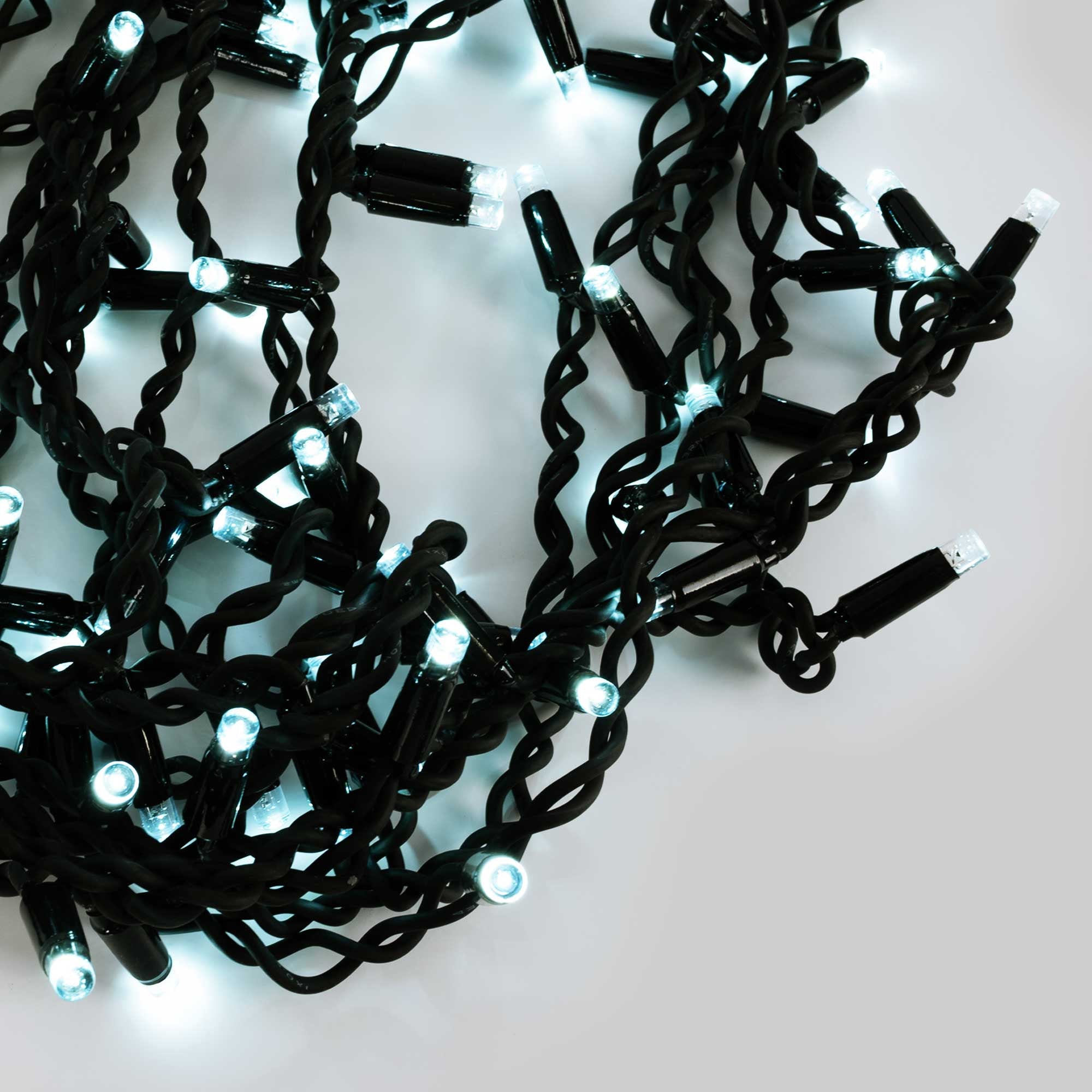 Cortina de luces LED - 1,5m x 90cm - 100 luces - Blanco frío