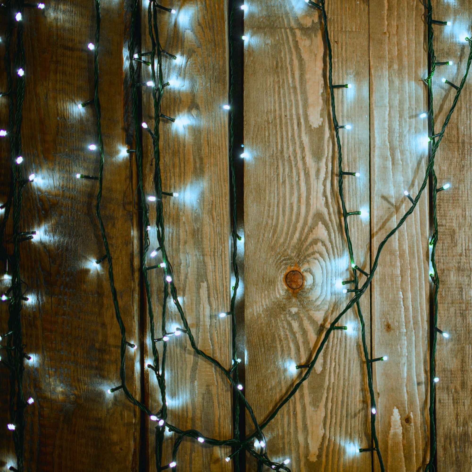 Cortina de luces LED - 1,5m x 90cm - 100 luces - Blanco frío