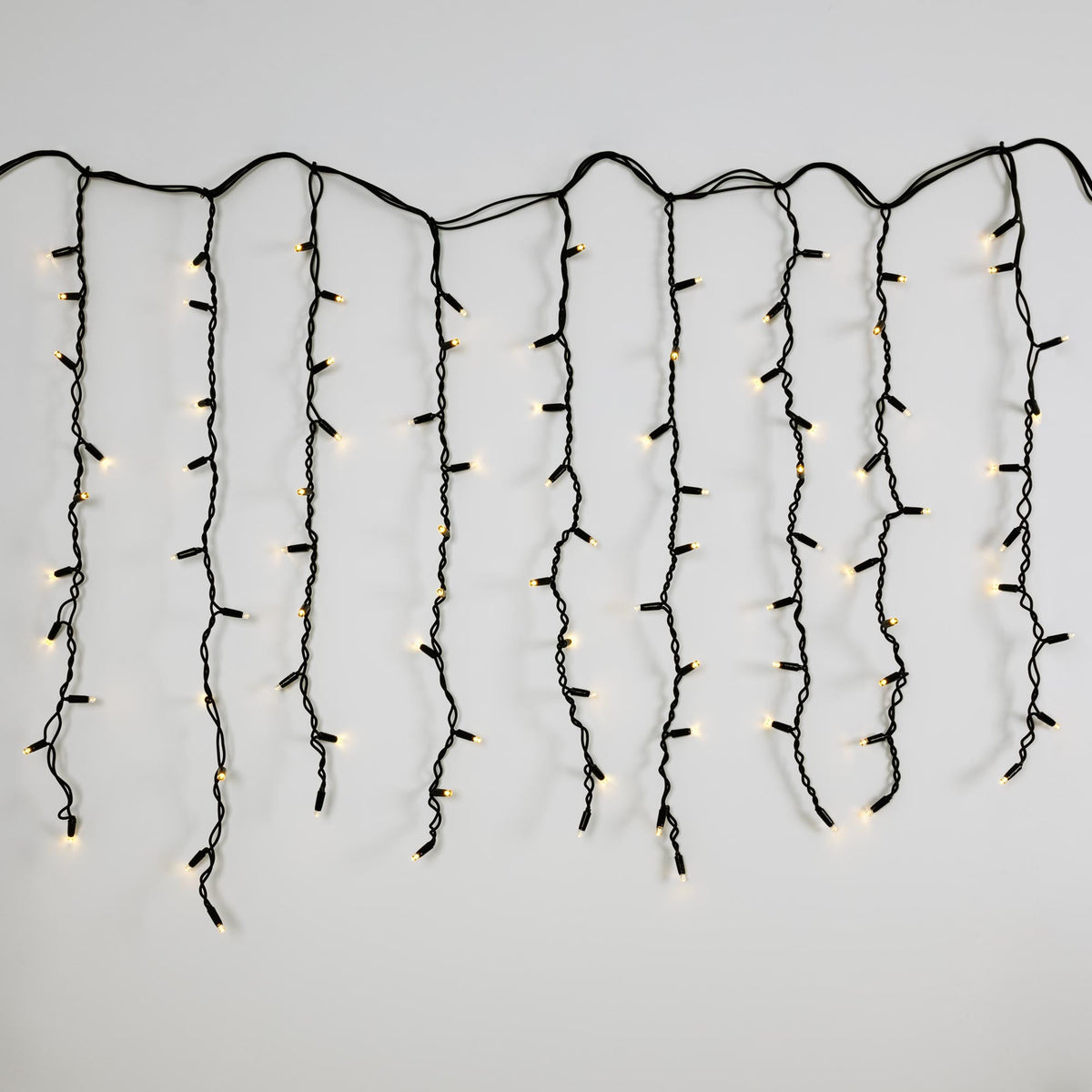 Cortina de luces LED - 1,5m x 90cm - 100 luces - Blanco cálido