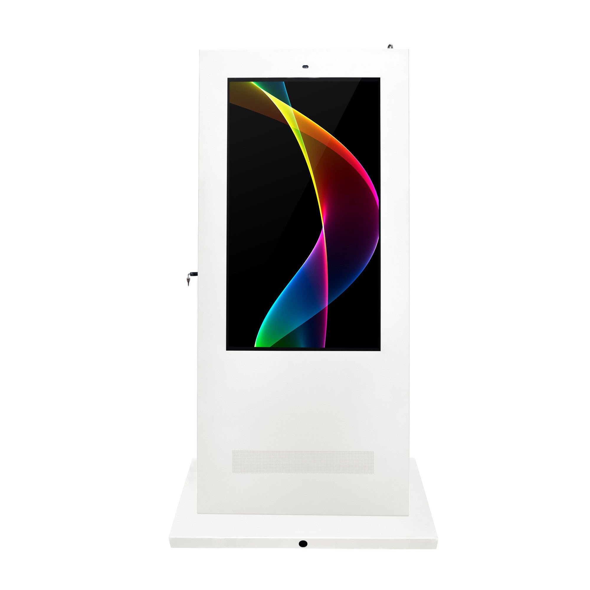 Tótem publicitario exterior pantalla LCD 55"- Doble cara - Táctil - Android- Blanco