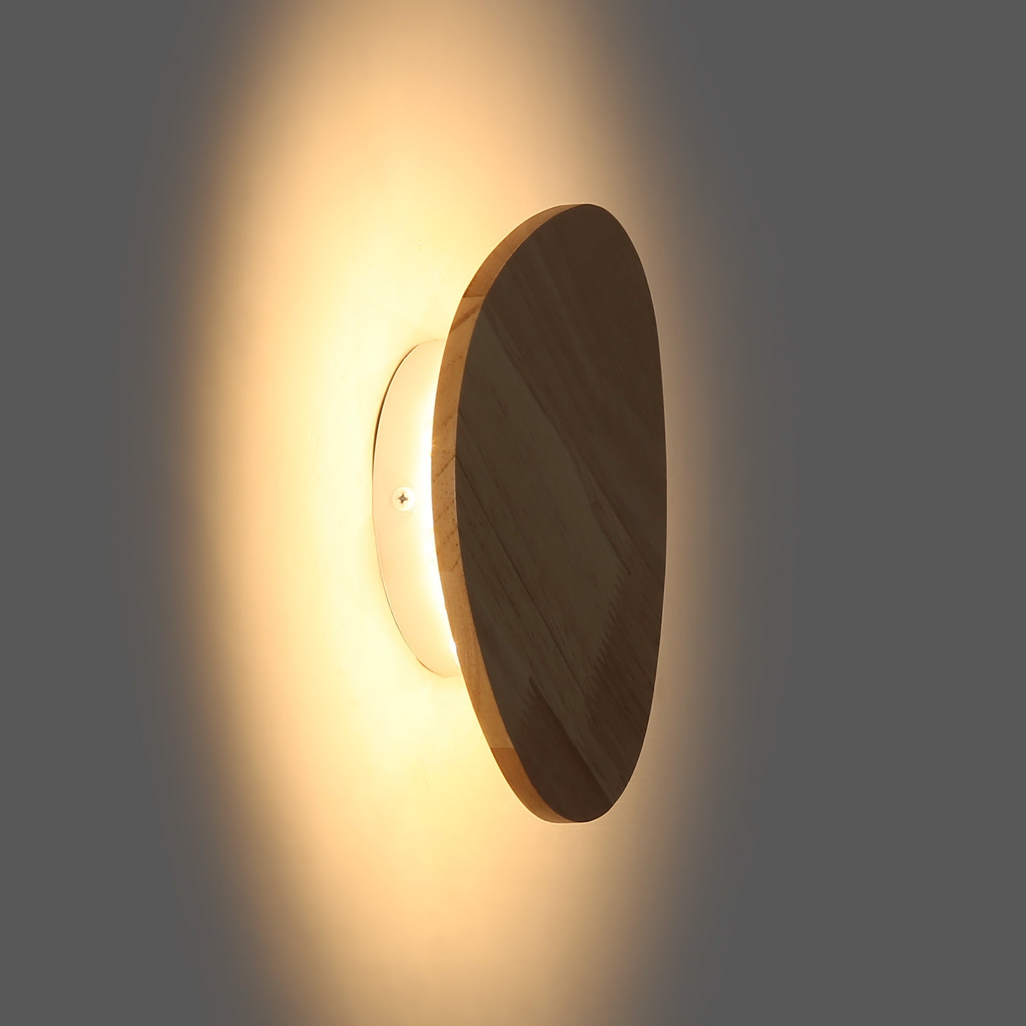 Aplique de pared madera "Eclipse 3" 8W - Luz cálida