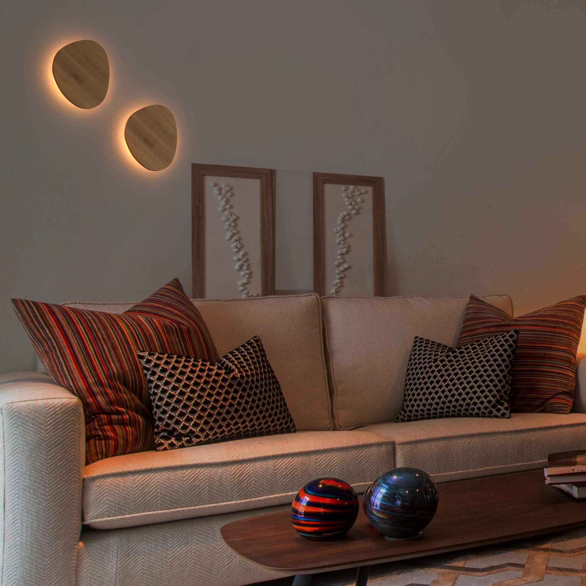 Aplique de pared madera "Eclipse 3" 8W - Luz cálida