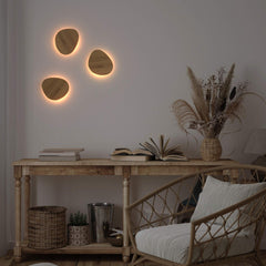 Aplique de pared madera "Eclipse 3" 8W - Luz cálida
