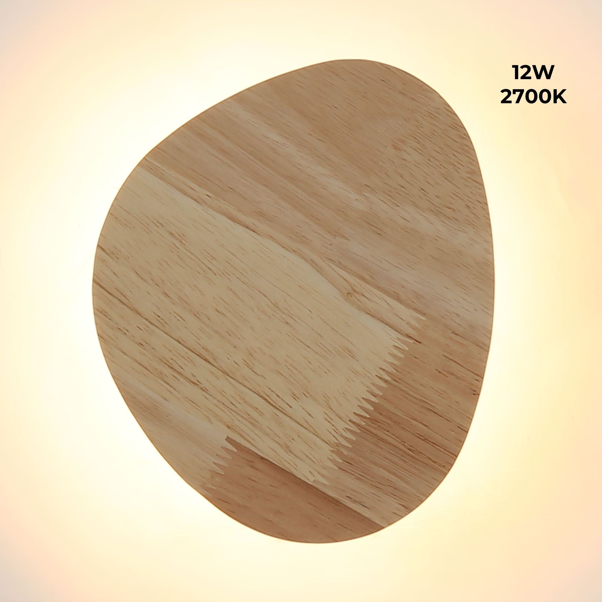 Aplique de pared interior de madera "Eclipse 3" 12W - Luz cálida