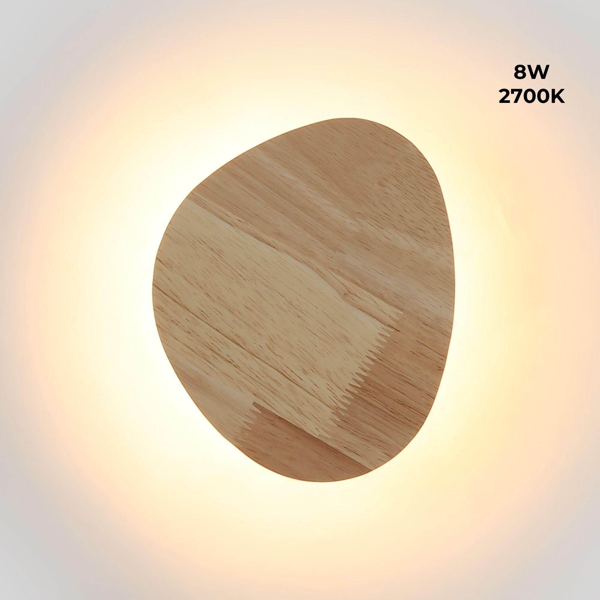 Aplique de pared madera "Eclipse 3" 8W - Luz cálida