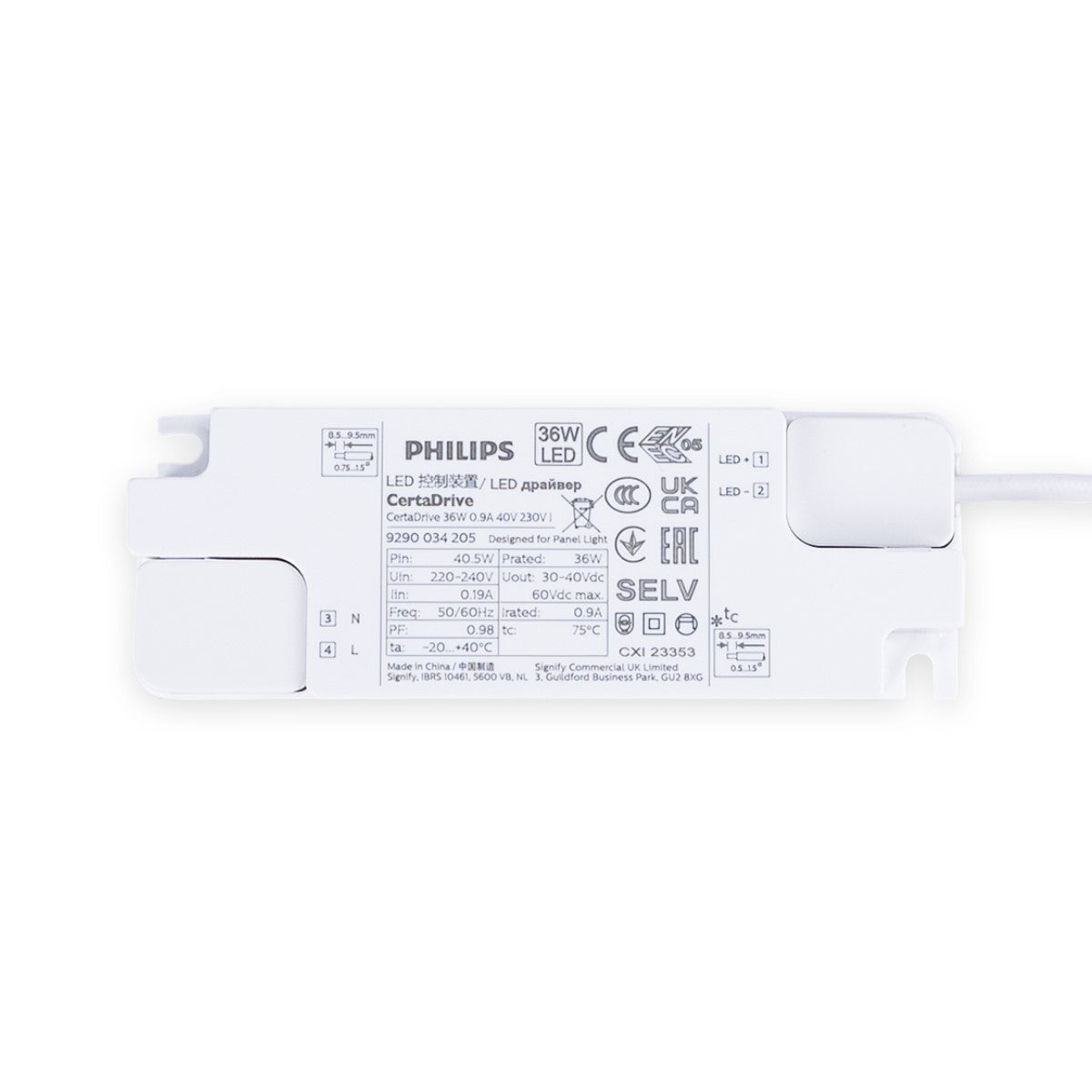Panel LED empotrable Backlight 120x30cm 36W -135lm/W - UGR22 - Driver Philips - IP40