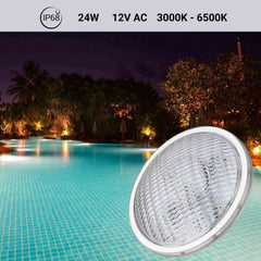 Bombilla LED para piscina sumergible PAR56 12V AC - 24W - IP68
