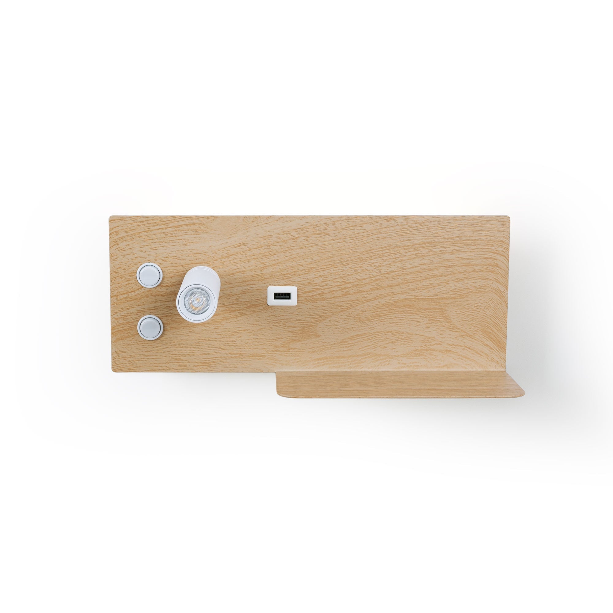 Pack x 2 - Aplique de pared para lectura con puerto USB "Kerta" - Iluminación doble - 3W+7W