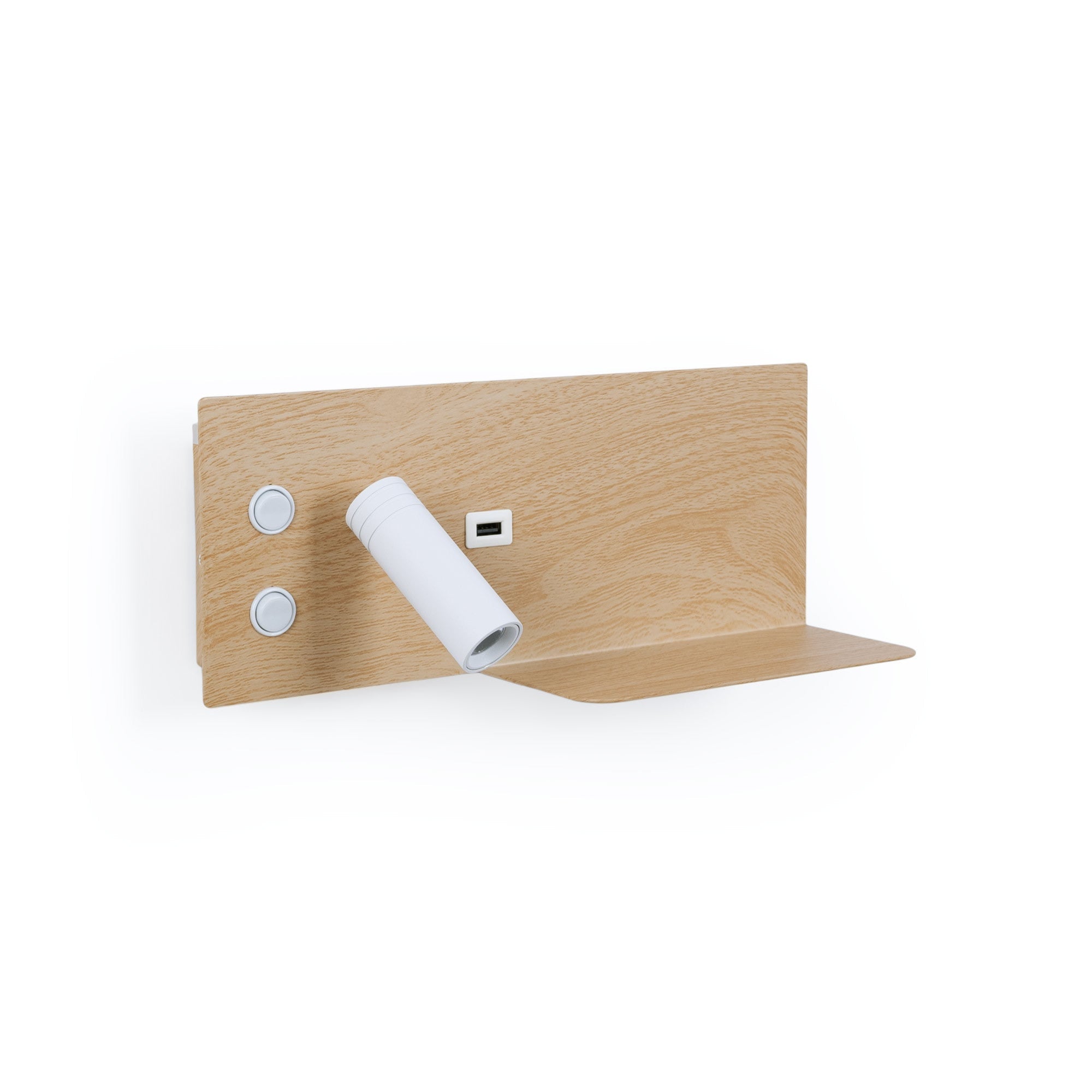 Pack x 2 - Aplique de pared para lectura con puerto USB "Kerta" - Iluminación doble - 3W+7W