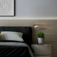 Aplique de pared para lectura con puerto USB "Kerta" - Iluminación doble - 3W+7W