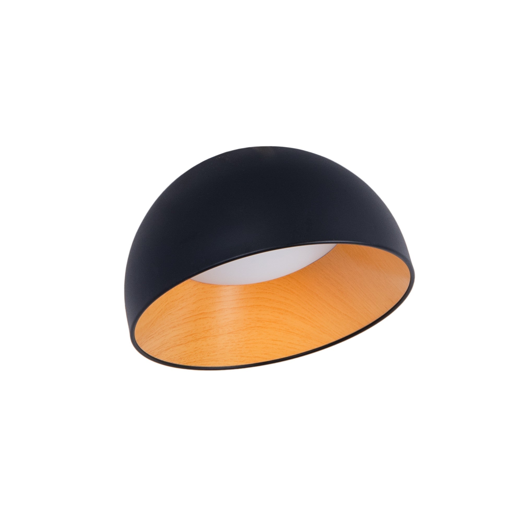 Lámpara de techo LED inclinada CCT 12W - Efecto madera - ø35cm
