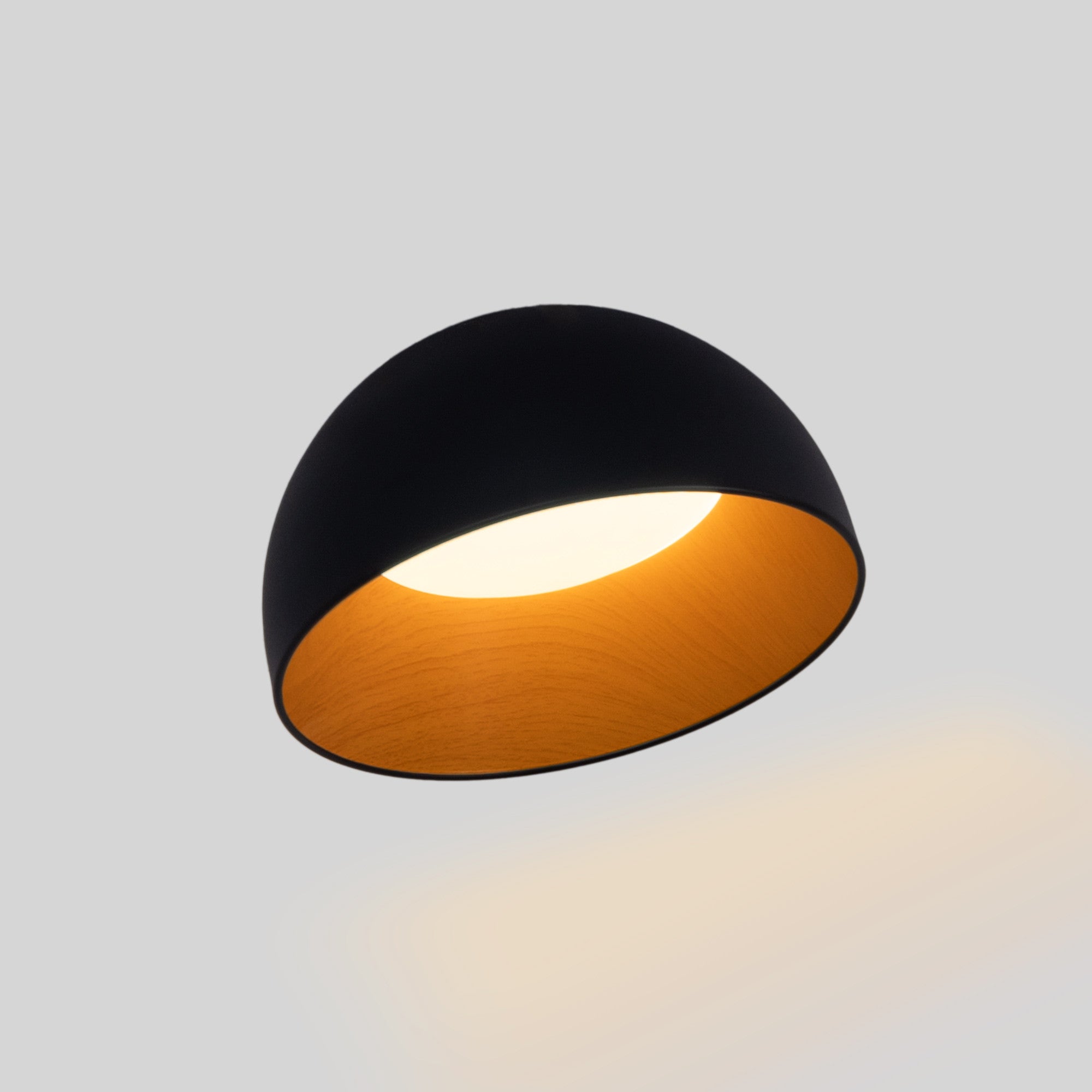 Lámpara de techo LED inclinada CCT 12W - Efecto madera - ø35cm