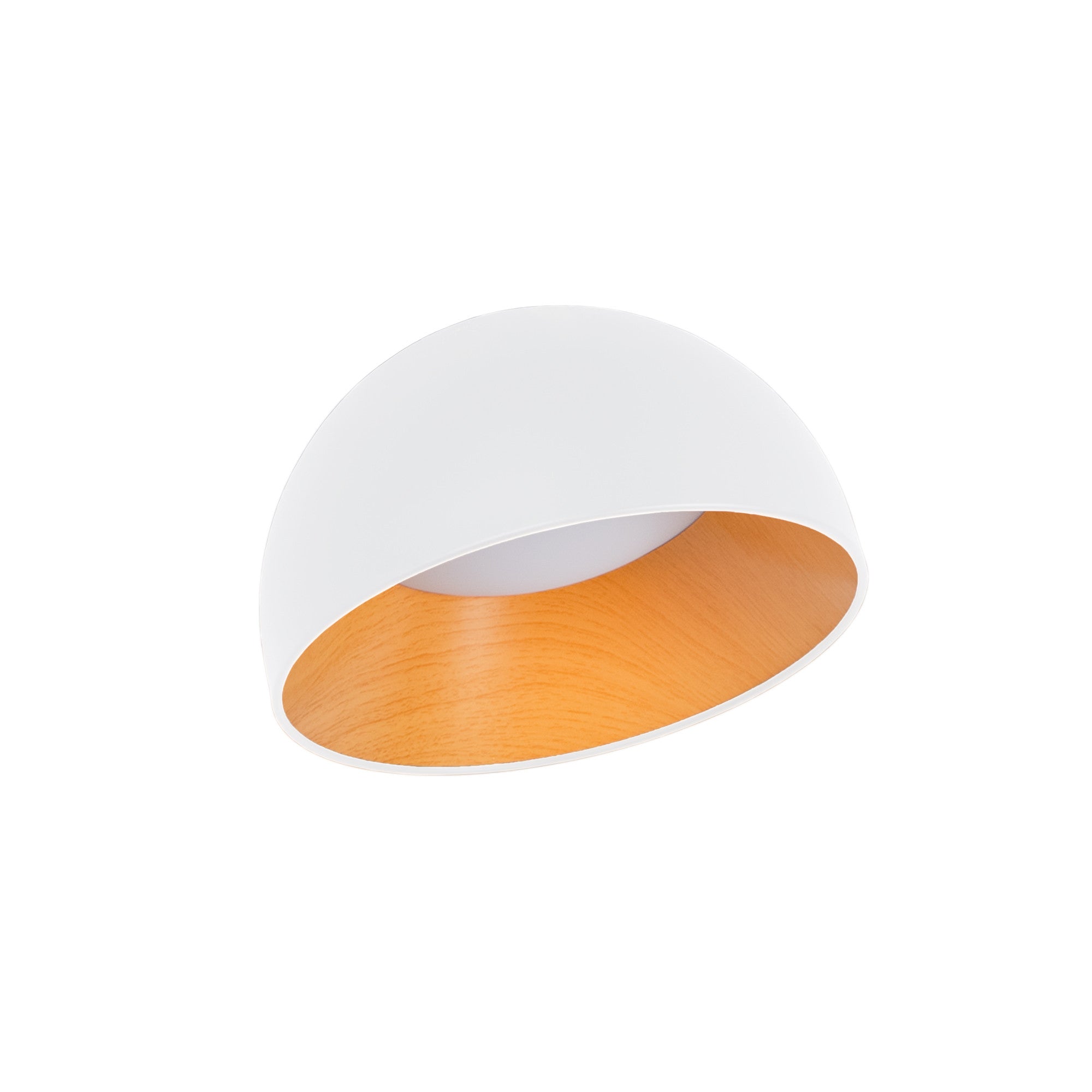 Lámpara de techo LED inclinada CCT 12W - Efecto madera - ø35cm