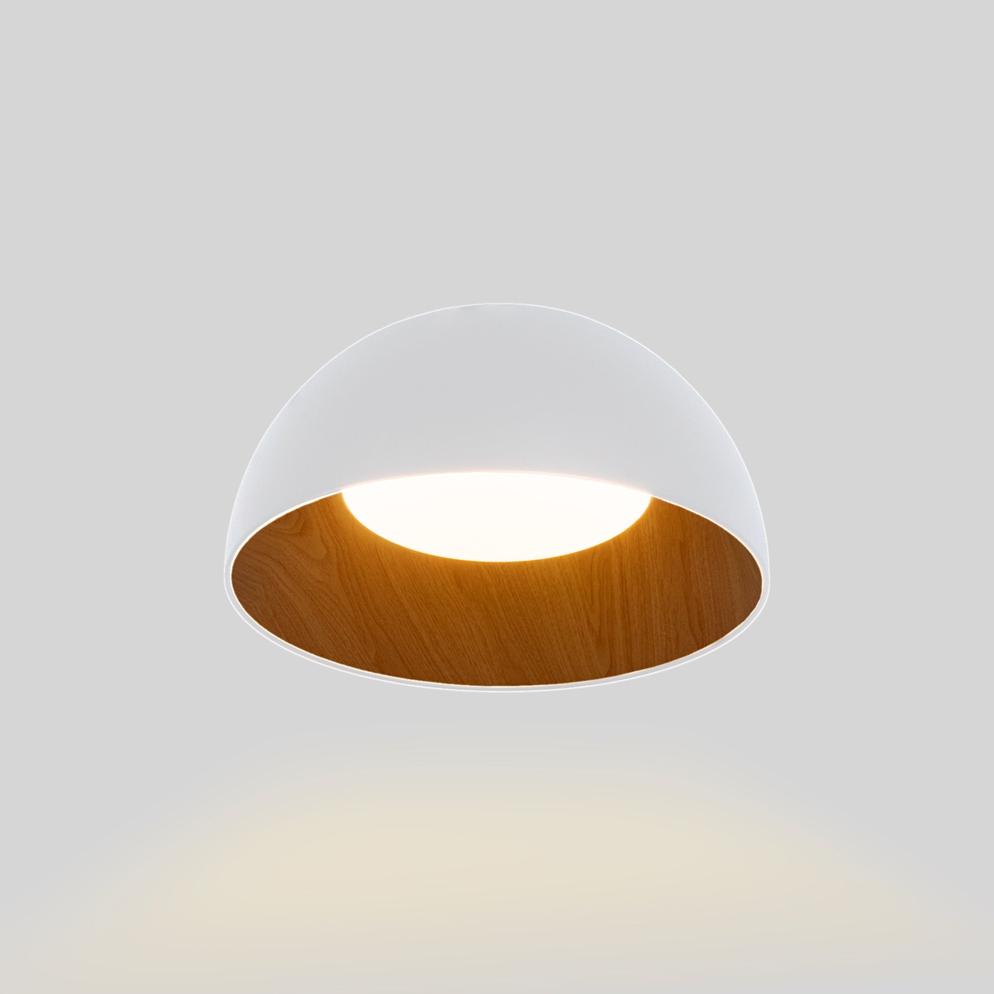 Lámpara de techo LED CCT 12W - Efecto madera - ø35cm