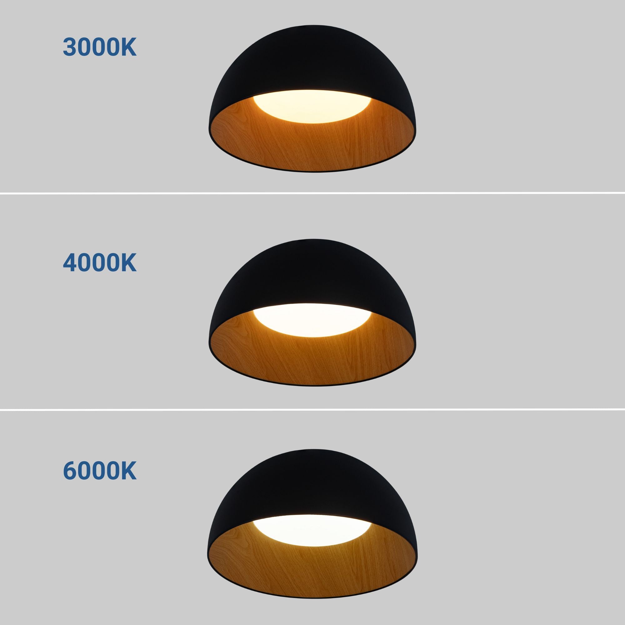 Lámpara de techo LED CCT 12W - Efecto madera - ø35cm