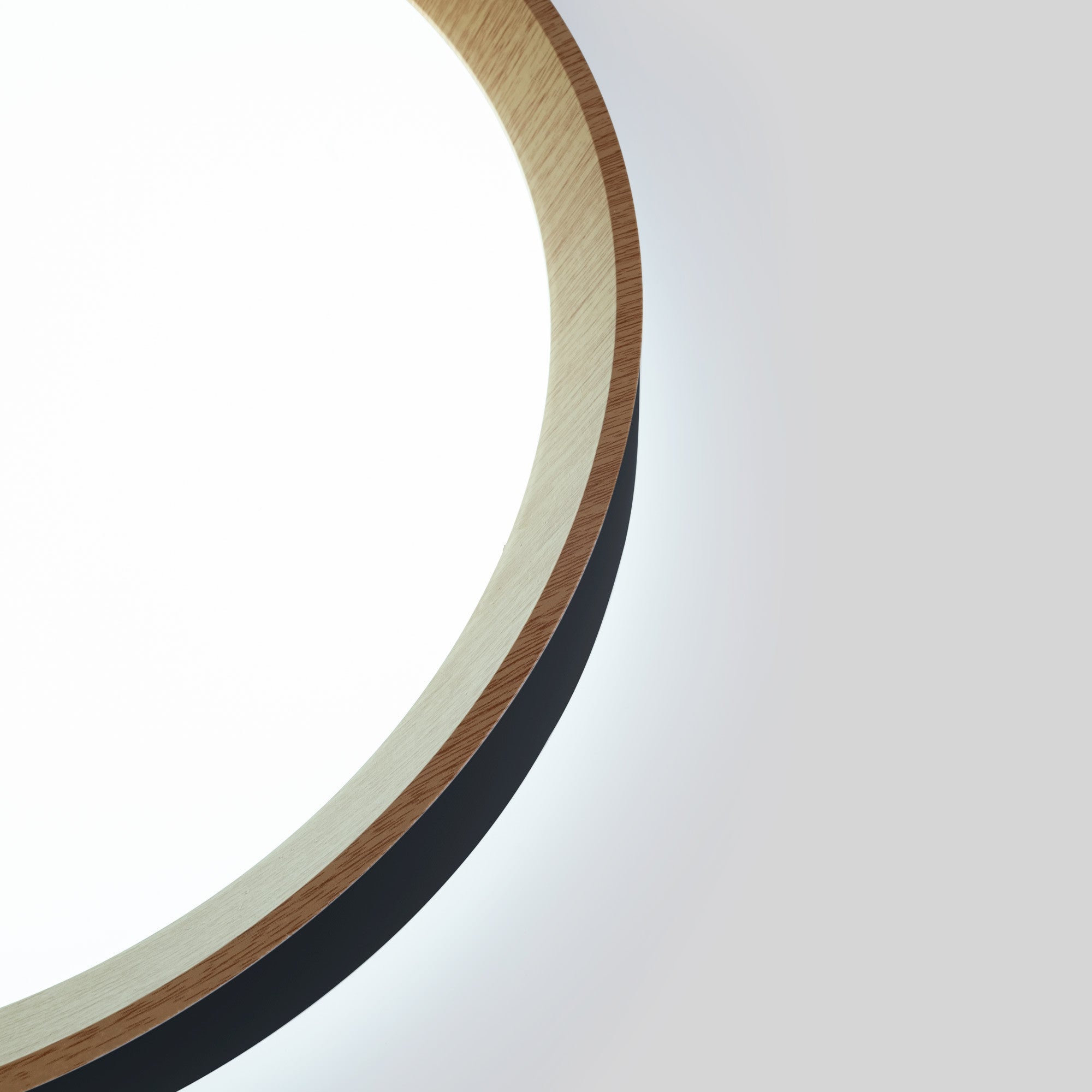 Lámpara de techo LED tipo plafón CCT 24W - Efecto madera - Ø40cm