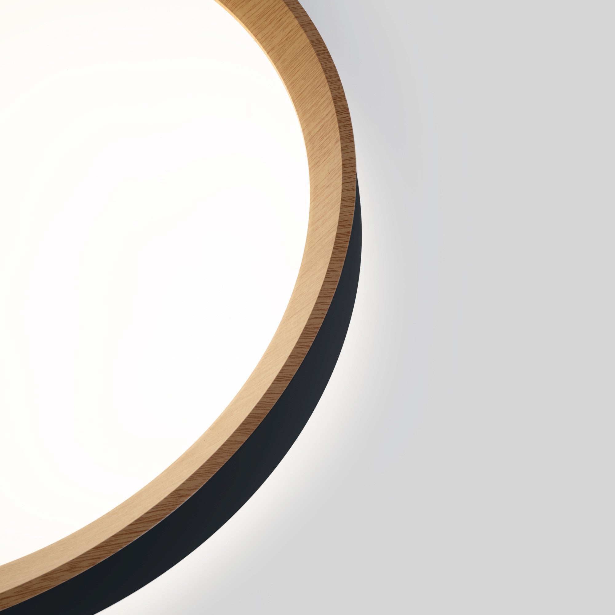 Lámpara de techo LED tipo plafón CCT 24W - Efecto madera - Ø40cm