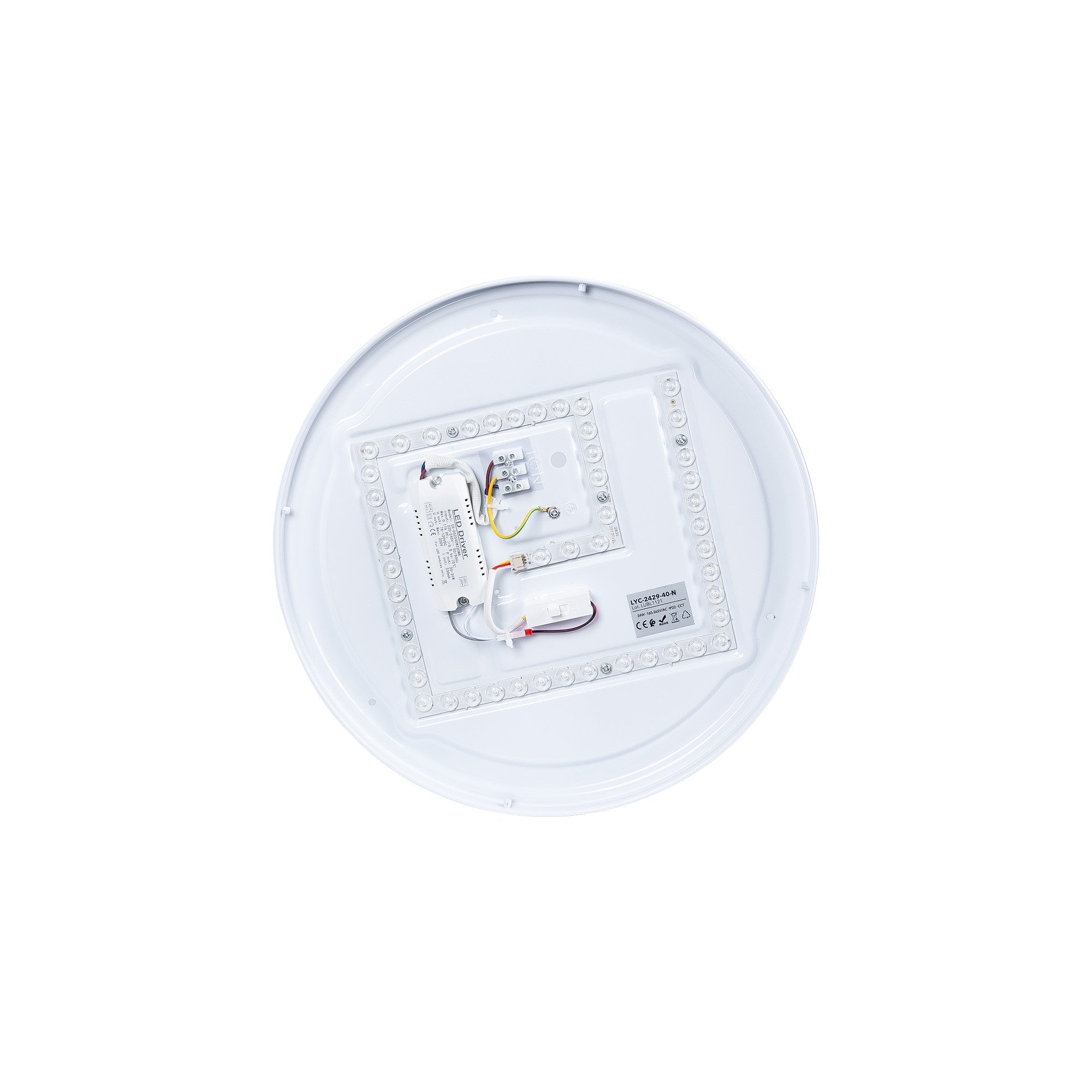 Lámpara de techo LED tipo plafón CCT 24W - Efecto madera - Ø40cm