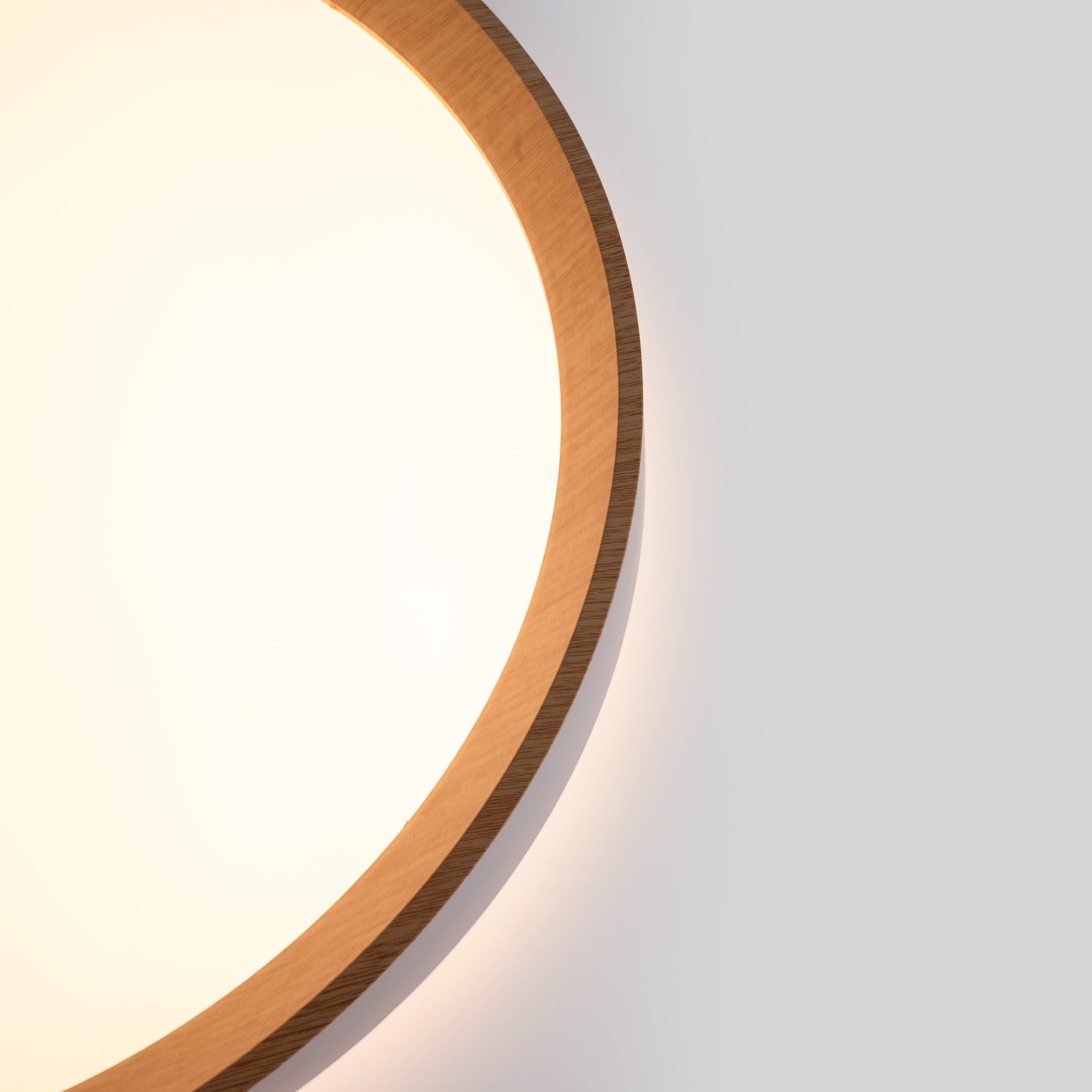 Lámpara de techo LED tipo plafón CCT 24W - Efecto madera - Ø40cm