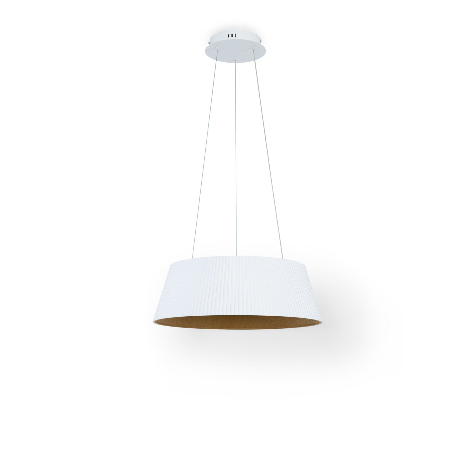 Lámpara colgante LED CCT 24W - Efecto madera - ø46cm