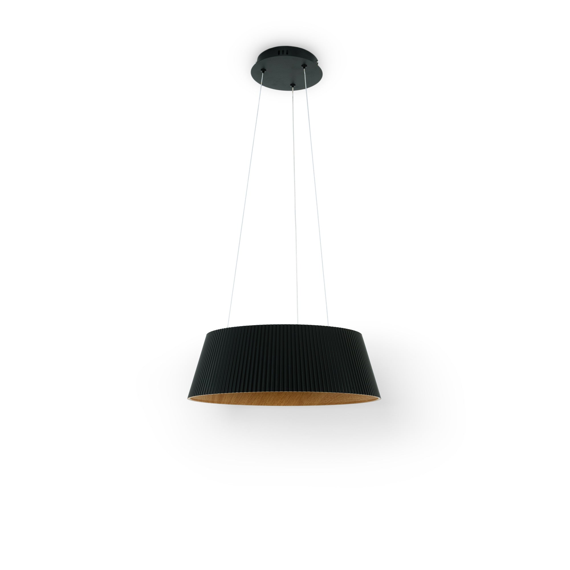 Lámpara colgante LED CCT 24W - Efecto madera - ø46cm