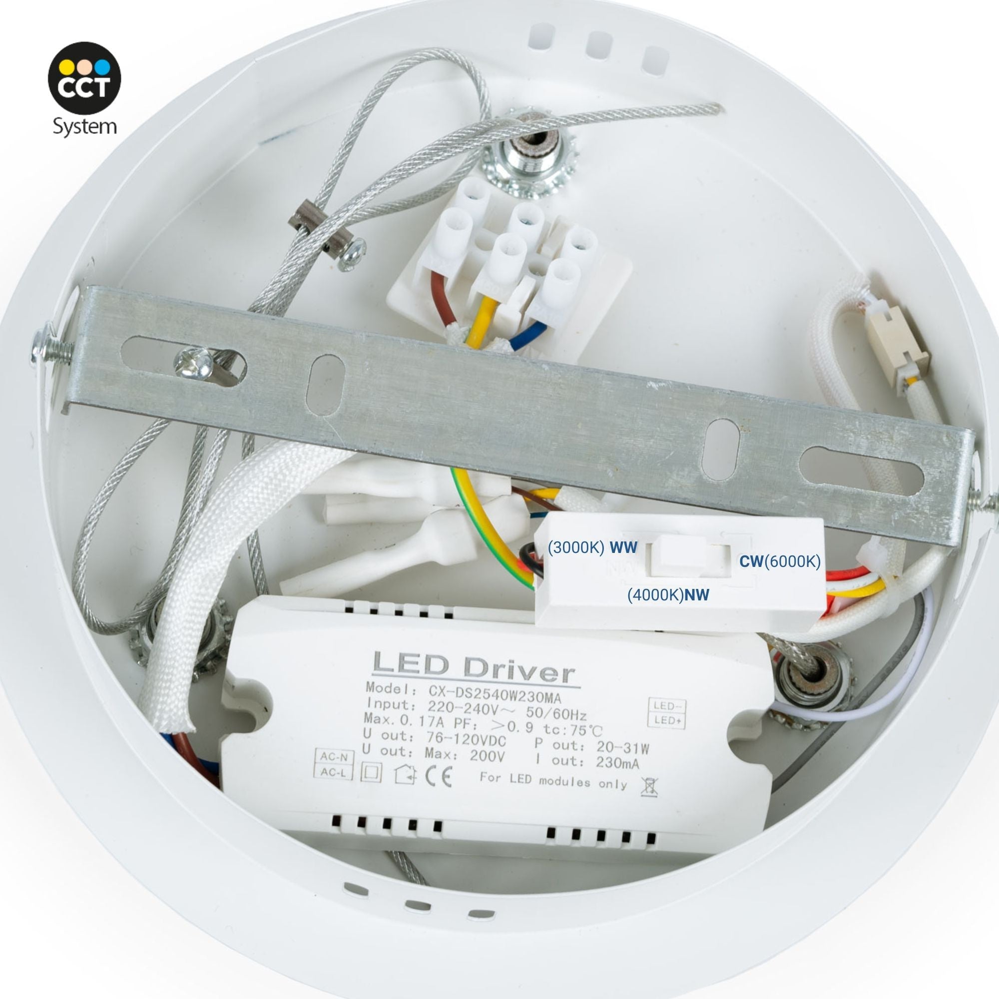Lámpara colgante LED CCT 24W - Efecto madera - ø46cm