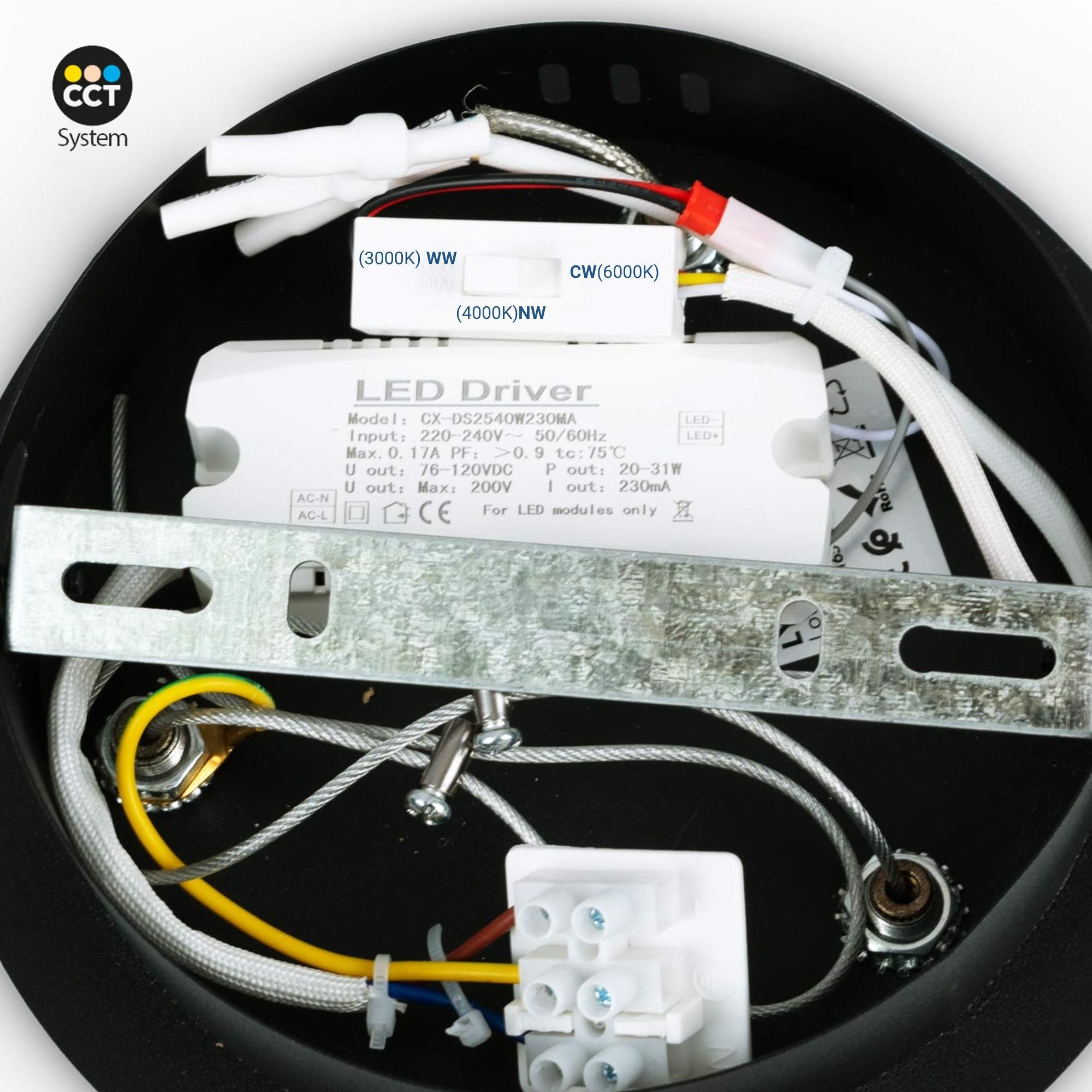 Lámpara colgante LED CCT 24W - Efecto madera - ø46cm