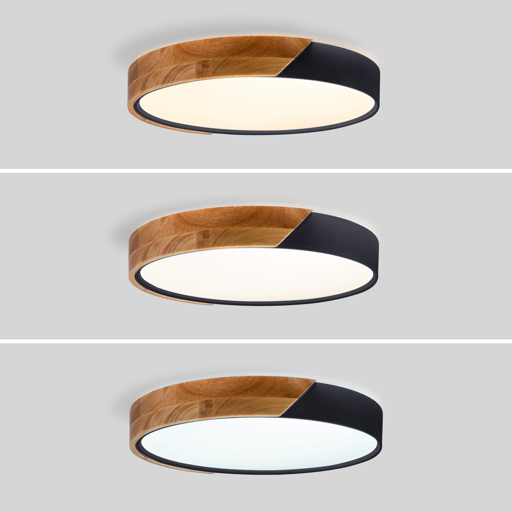 Plafón LED techo CCT 24W - Madera y Policarbonato - ø40cm - IP22