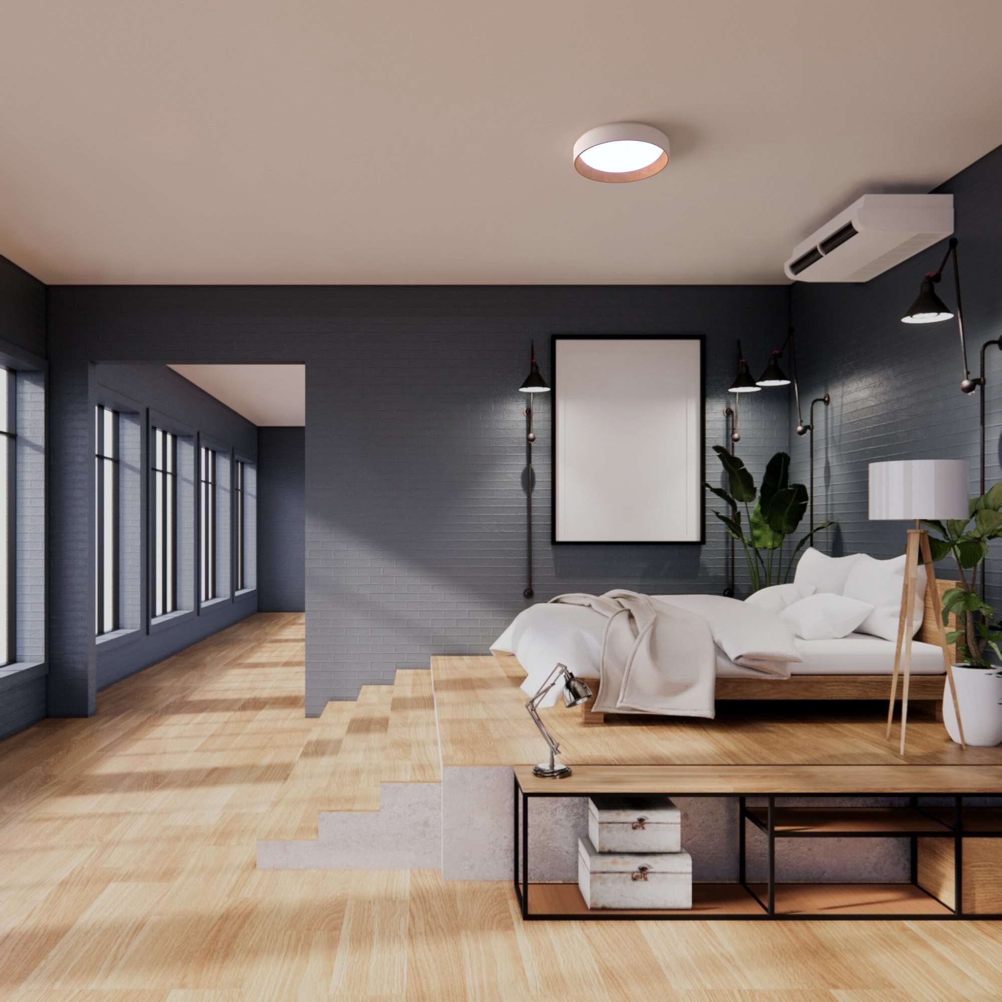 Lámpara de techo LED tipo plafón CCT 24W - Efecto madera - Ø40cm
