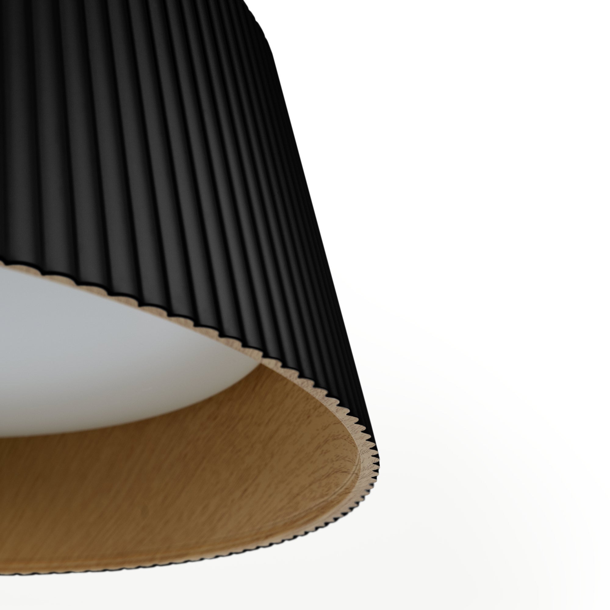 Lámpara colgante LED CCT 24W - Efecto madera - ø46cm