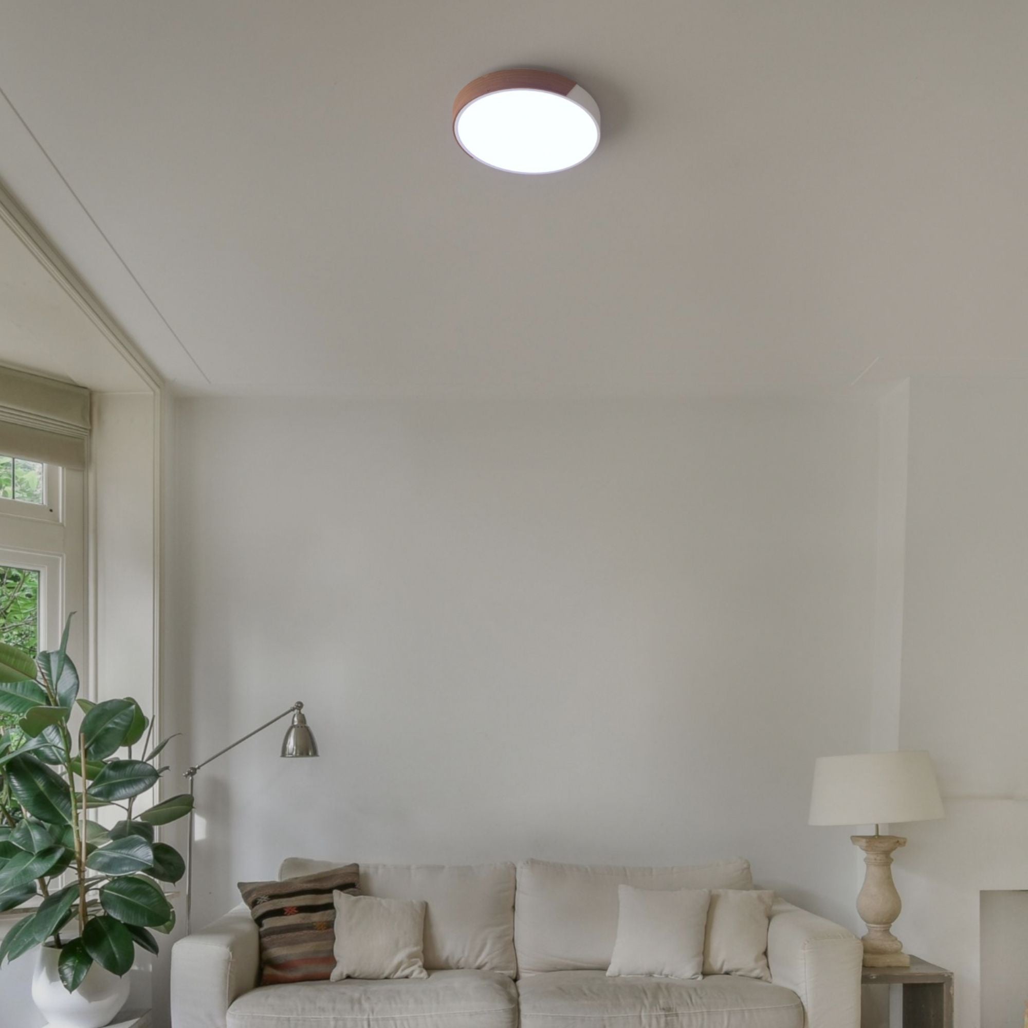 Plafón LED techo CCT 36W - Madera y Policarbonato- ø50cm - IP22