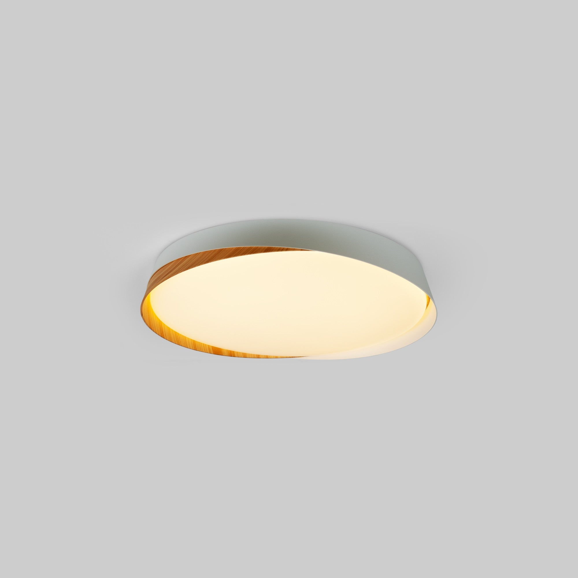 Lámpara de techo LED tipo plafón CCT 24W - Efecto madera - ø40cm - IP22