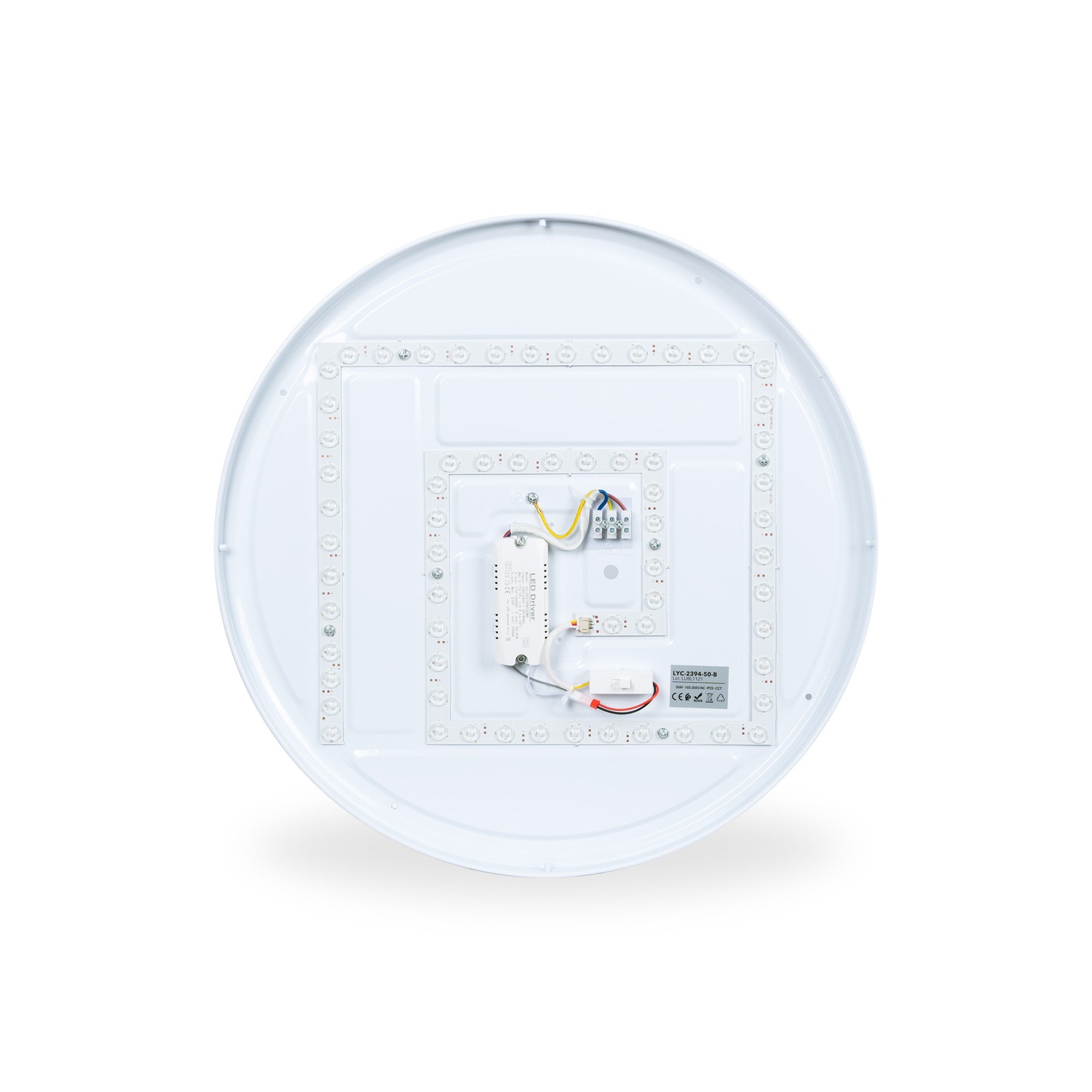 Lámpara de techo LED tipo plafón CCT 24W - Efecto madera - ø40cm - IP22