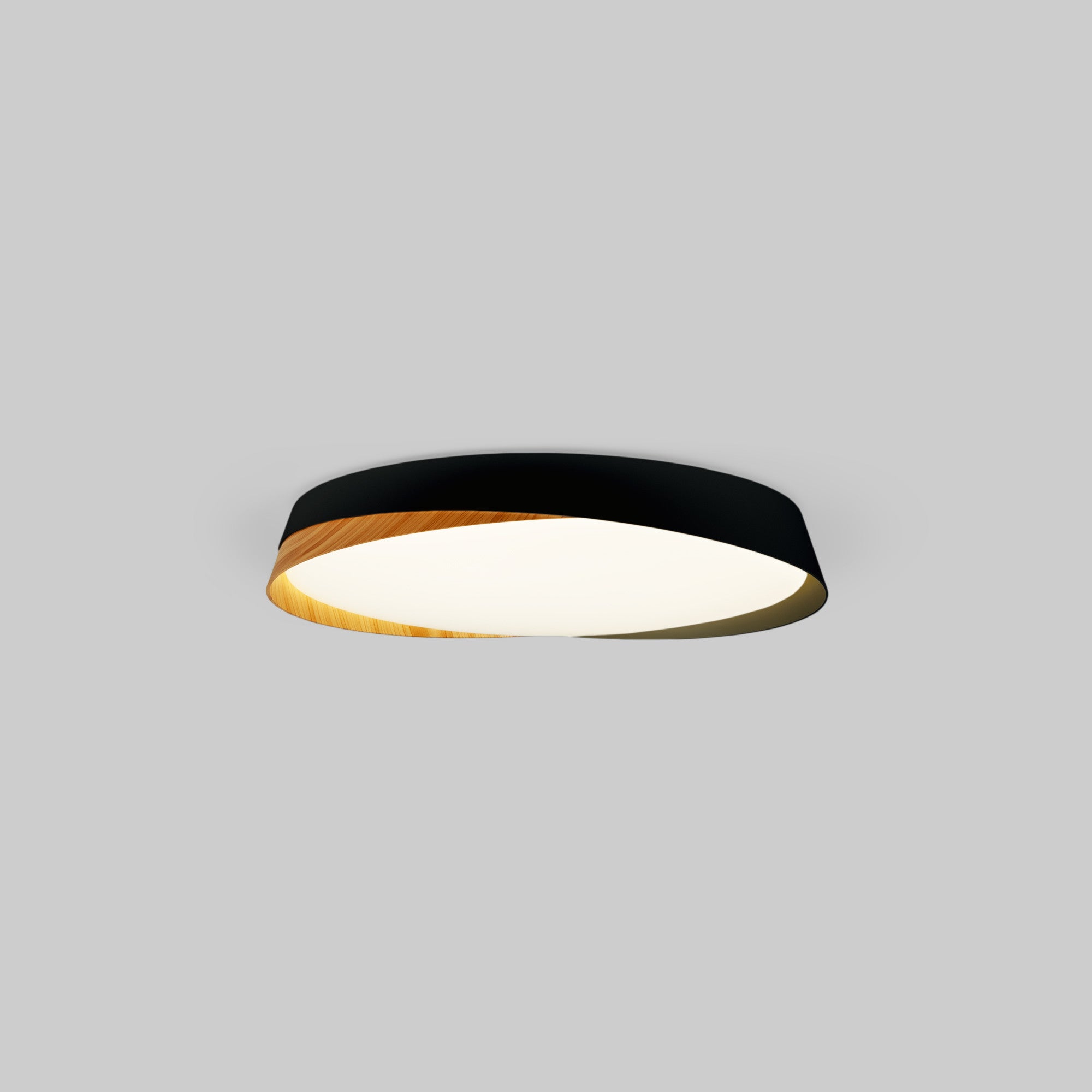 Lámpara de techo LED tipo plafón CCT 24W - Efecto madera - ø40cm - IP22